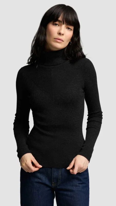 Knit Longsleeve Turtleneck in Stretch Wool | Grey sold by Argent