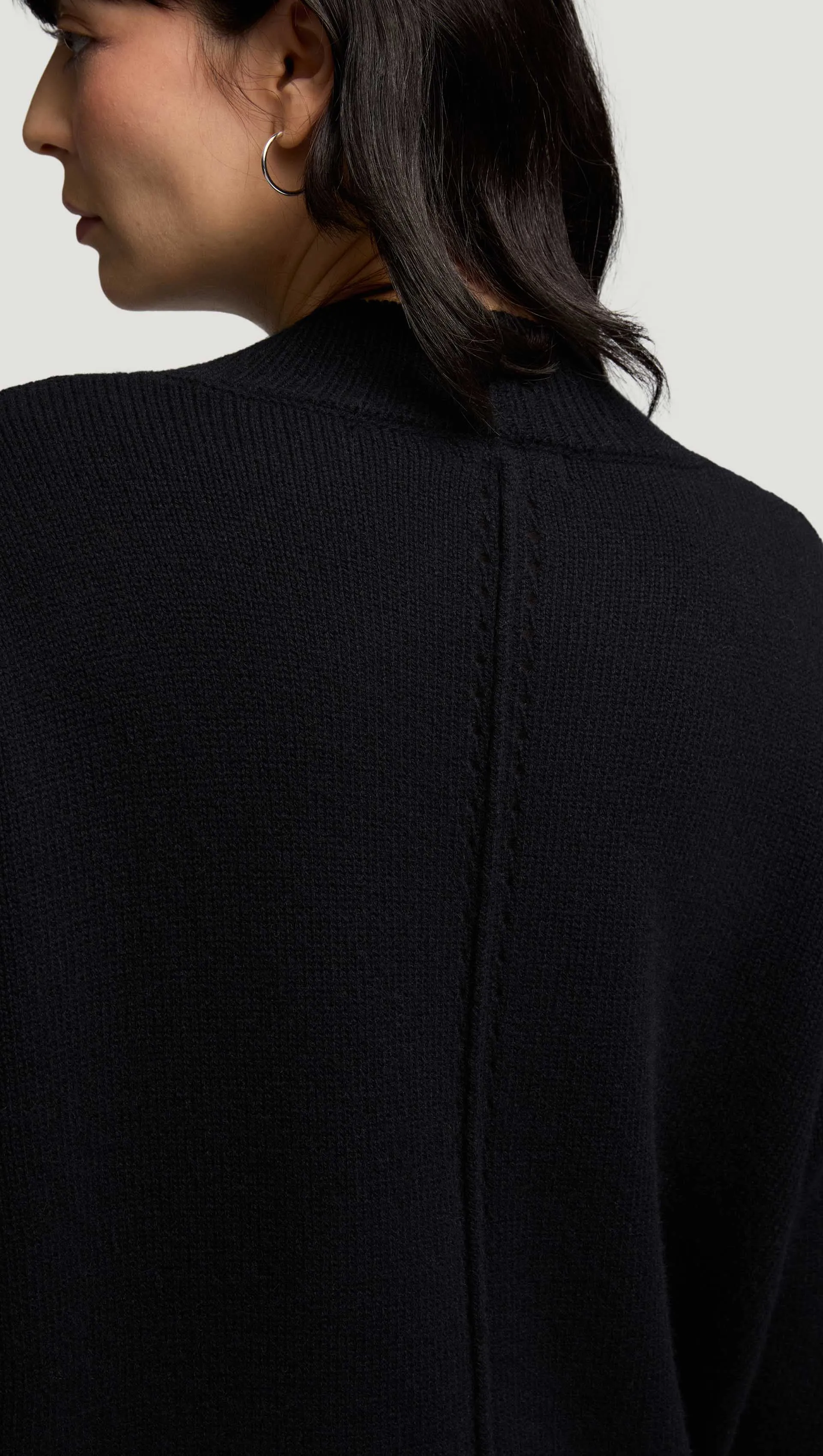 Oversized V-Neck Sweater in Merino Wool | Black sold by Argent product image thumbnail 5