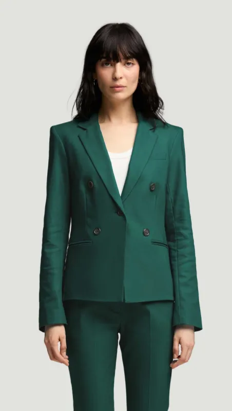 Crossover Blazer in Performance Cotton | Emerald sold by Argent