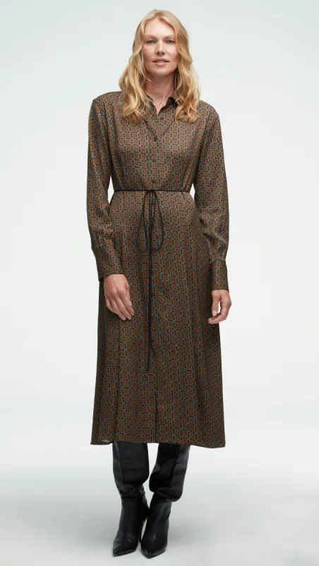 Soft Shirt Dress in Viscose Twill | Medallion Print sold by Argent