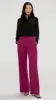 Wide Leg Trouser in Seasonless Wool | Magenta sold by Argent