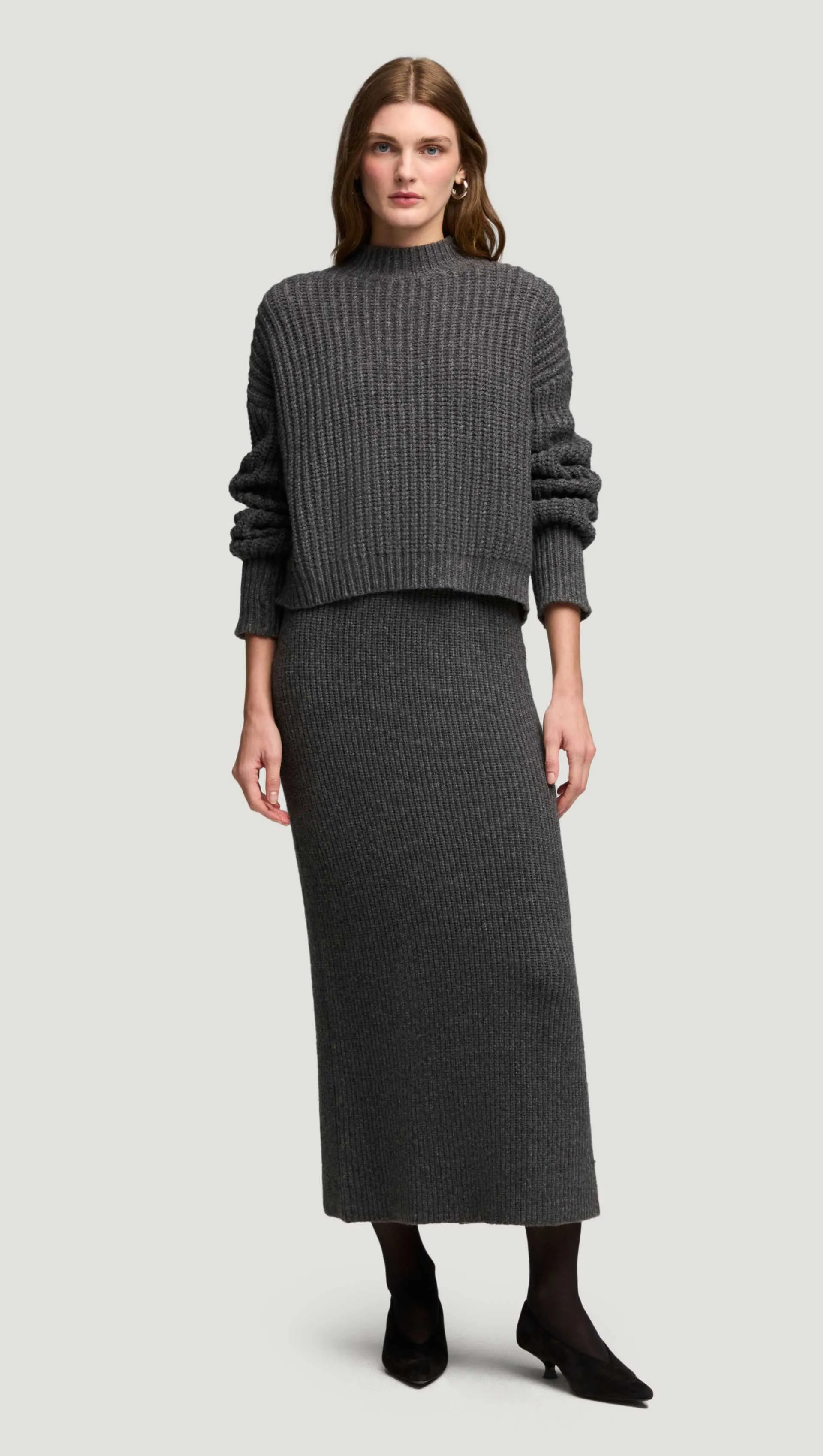 Fisherman Sweater in Wool Nylon | Grey sold by Argent product image thumbnail 2