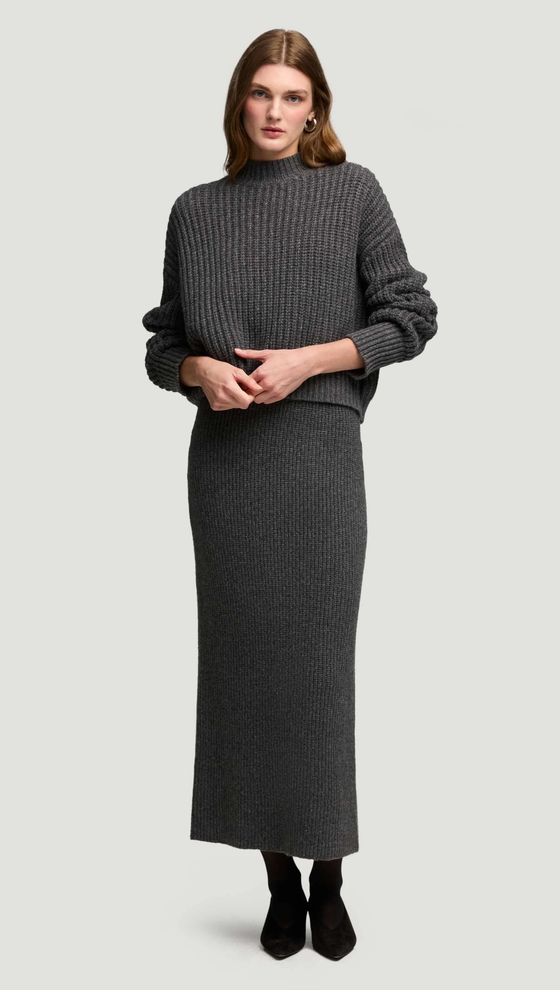 Fisherman Sweater in Wool Nylon | Grey sold by Argent product image thumbnail 3