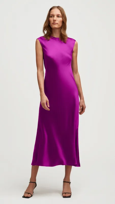 Bias Dress in Silk Charmeuse | Orchid sold by Argent
