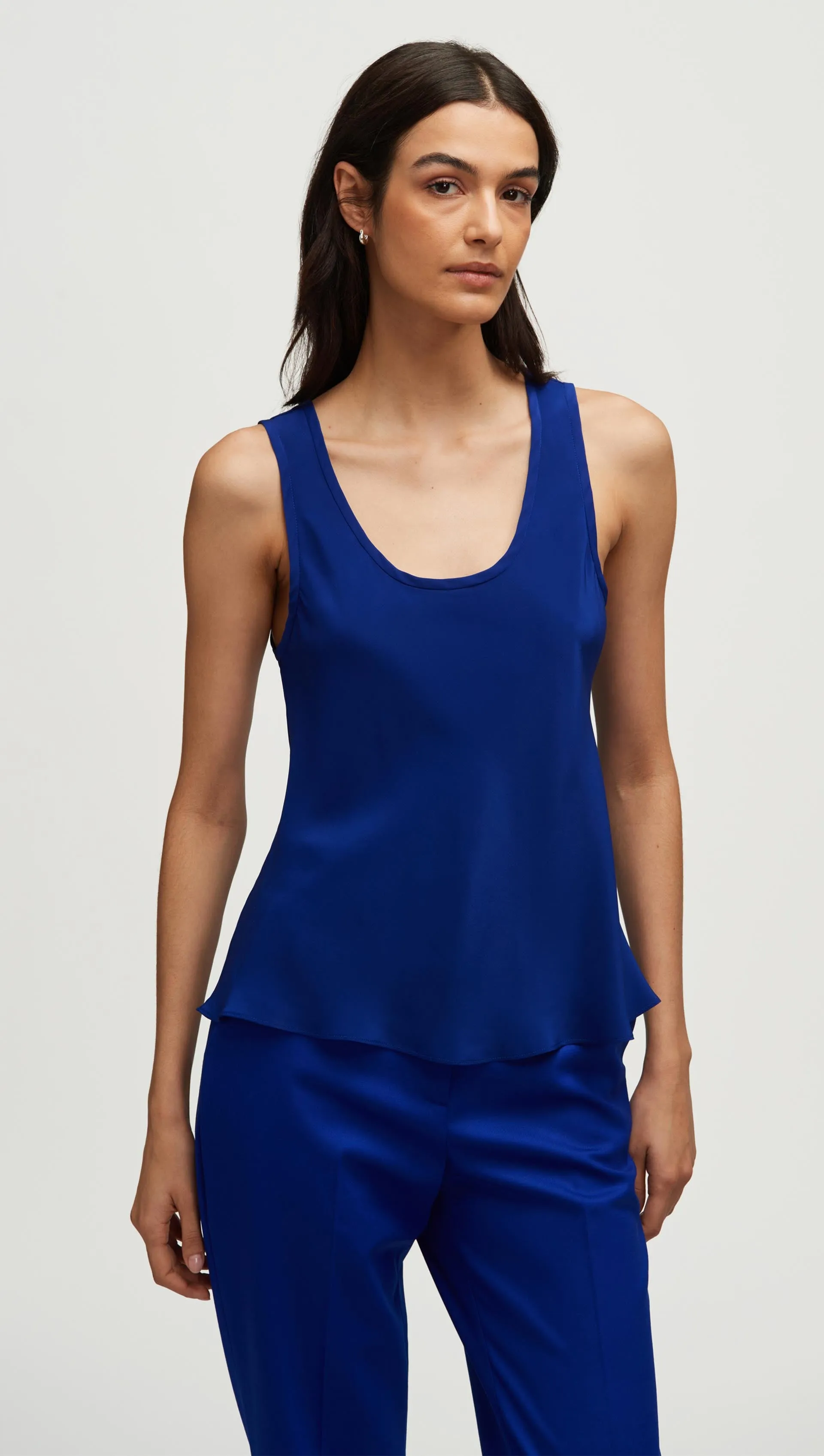 Tank in Silk Charmeuse | Lapis sold by Argent
