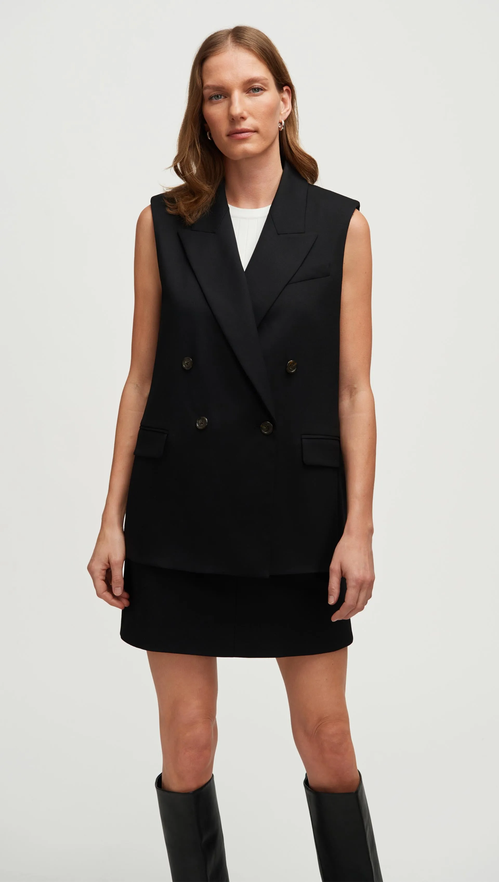 Bowery Vest in Seasonless Wool | Black sold by Argent product image thumbnail 2