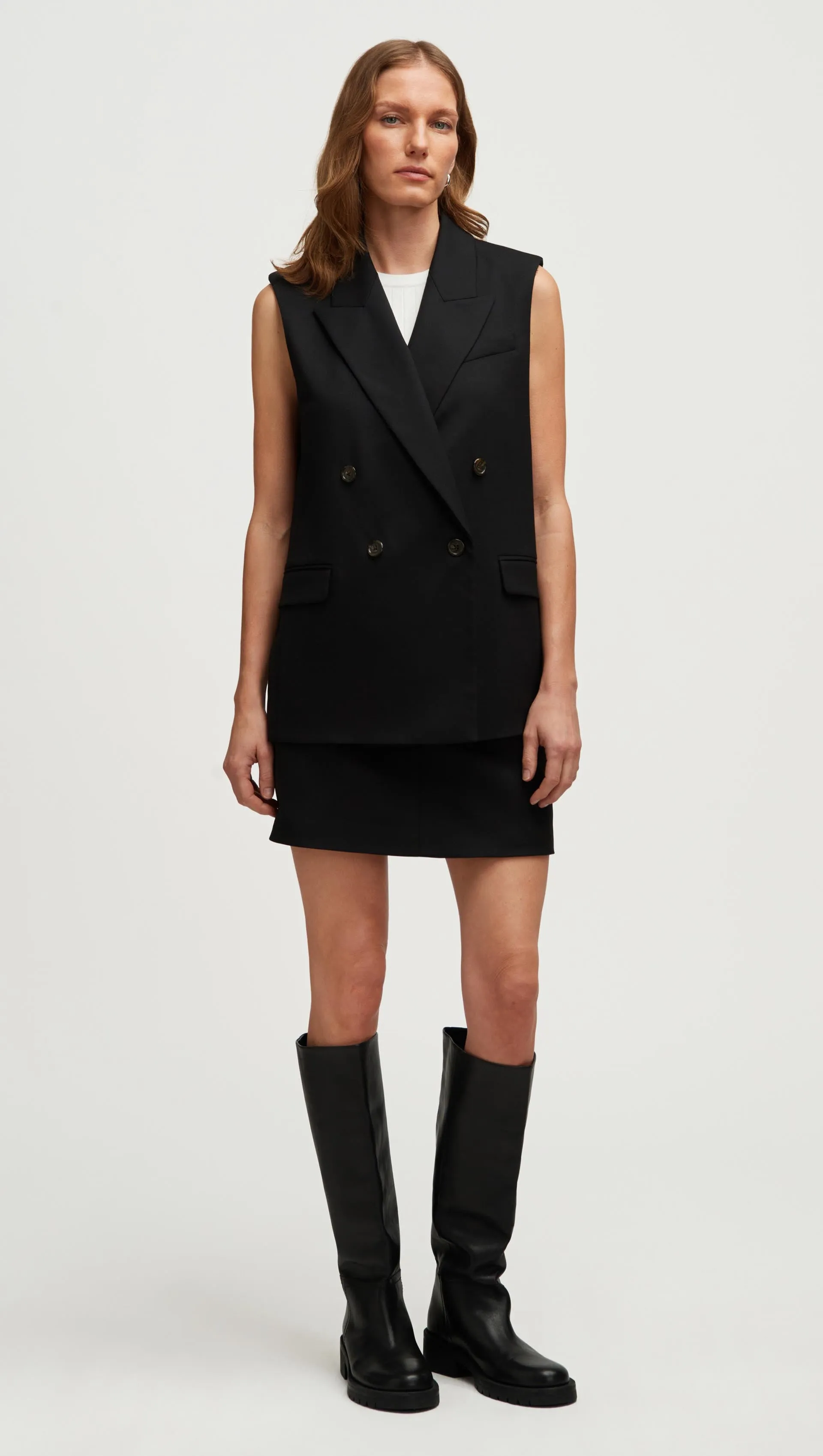 Bowery Vest in Seasonless Wool | Black sold by Argent product image thumbnail 4
