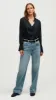 Cowl Neck Blouse in Double Georgette | Black sold by Argent