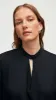 Cowl Neck Blouse in Double Georgette | Black sold by Argent