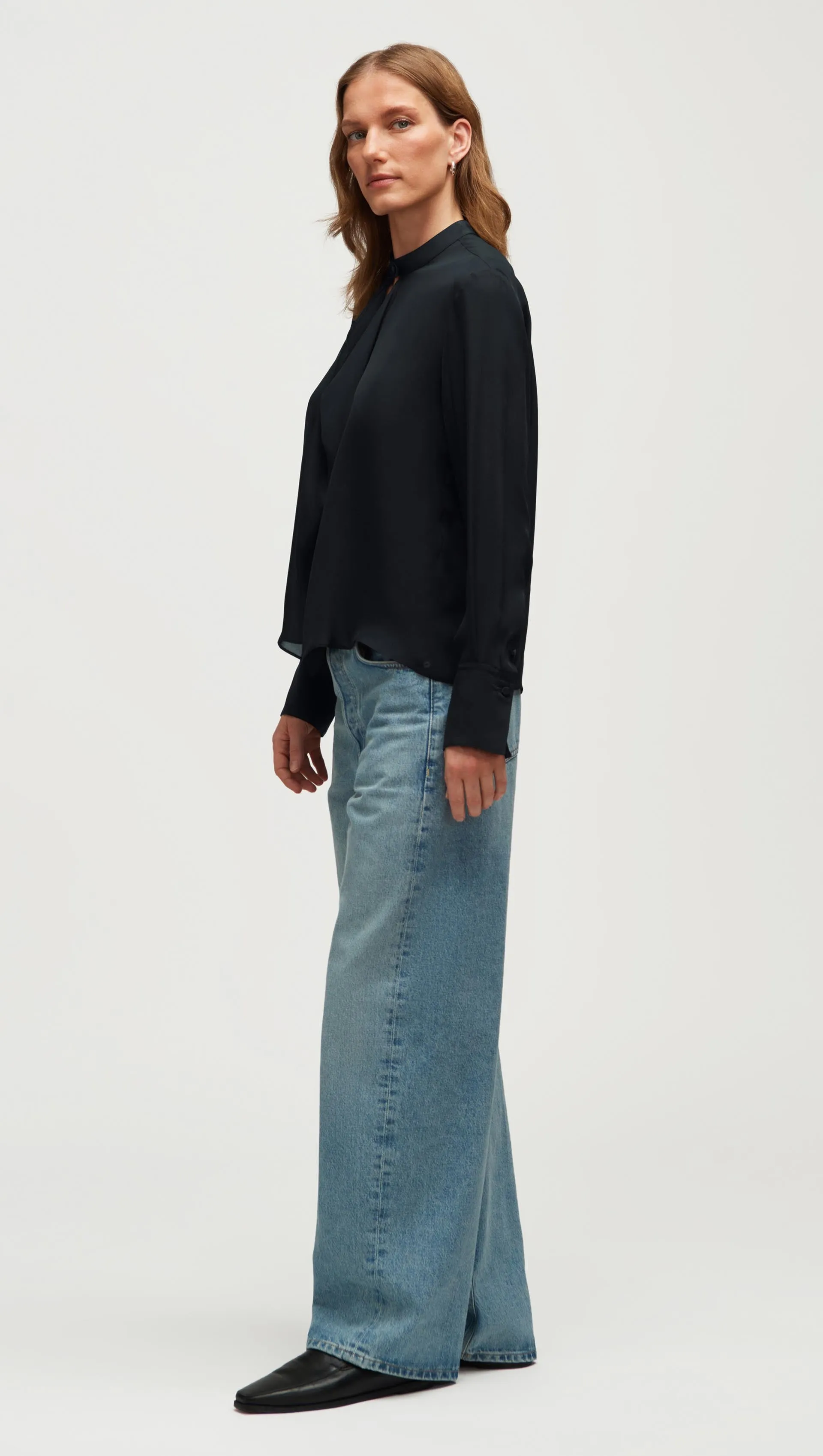 Cowl Neck Blouse in Double Georgette | Black sold by Argent product image thumbnail 5