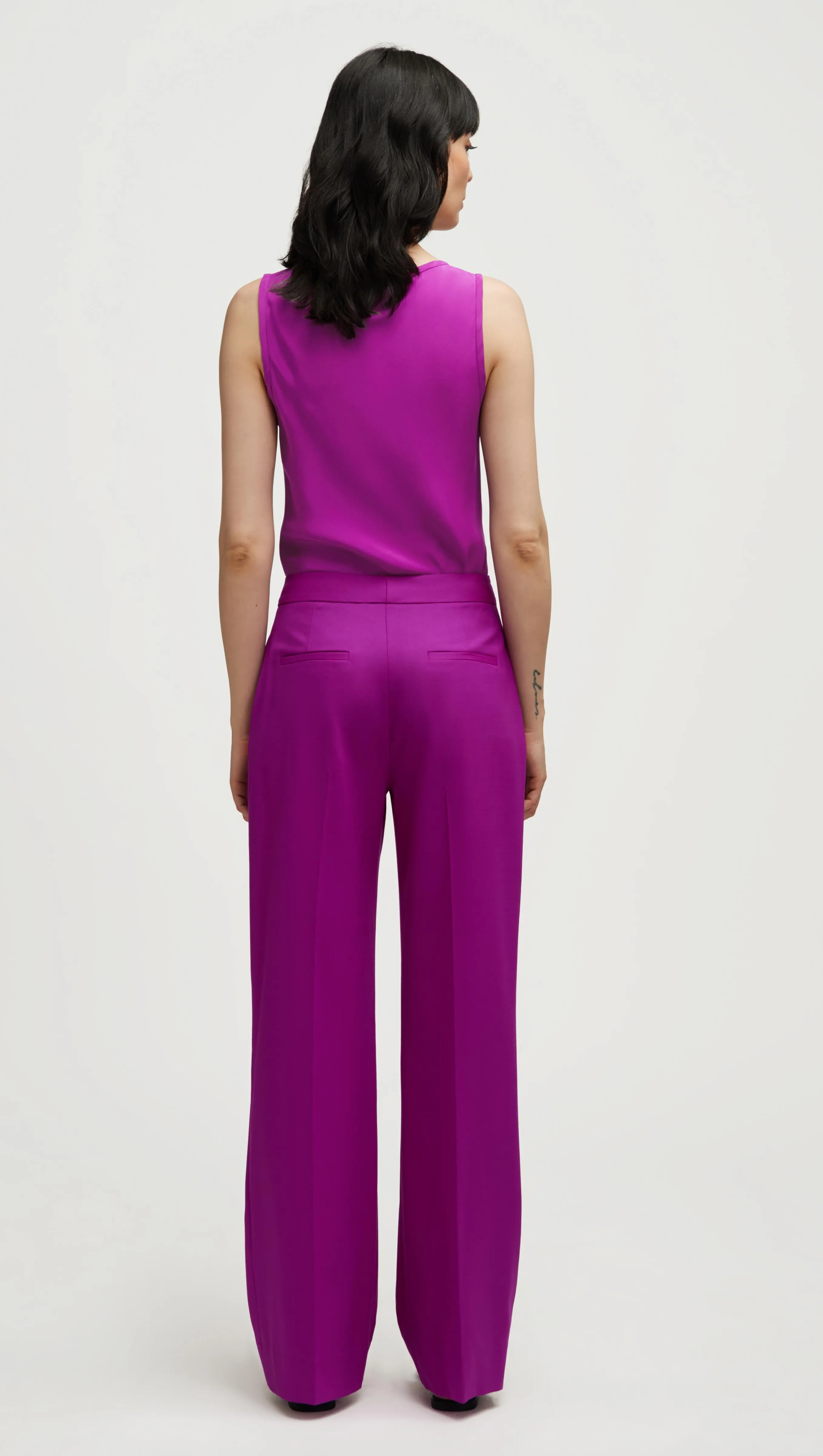 Wide Leg Trouser in Seasonless Wool | Orchid sold by Argent product image thumbnail 3
