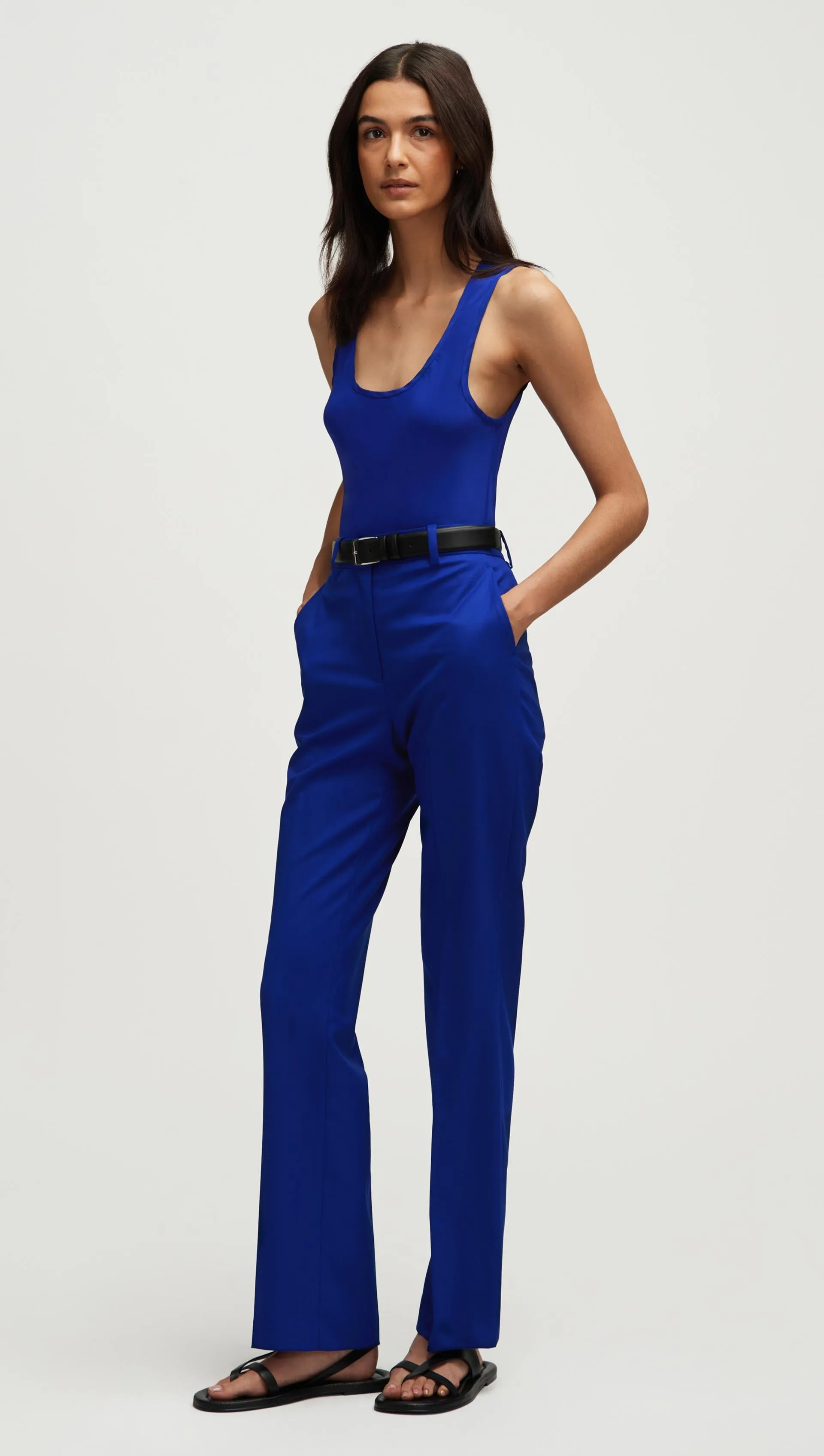 Straight Leg Trouser in Seasonless Wool | Lapis sold by Argent product image thumbnail 2