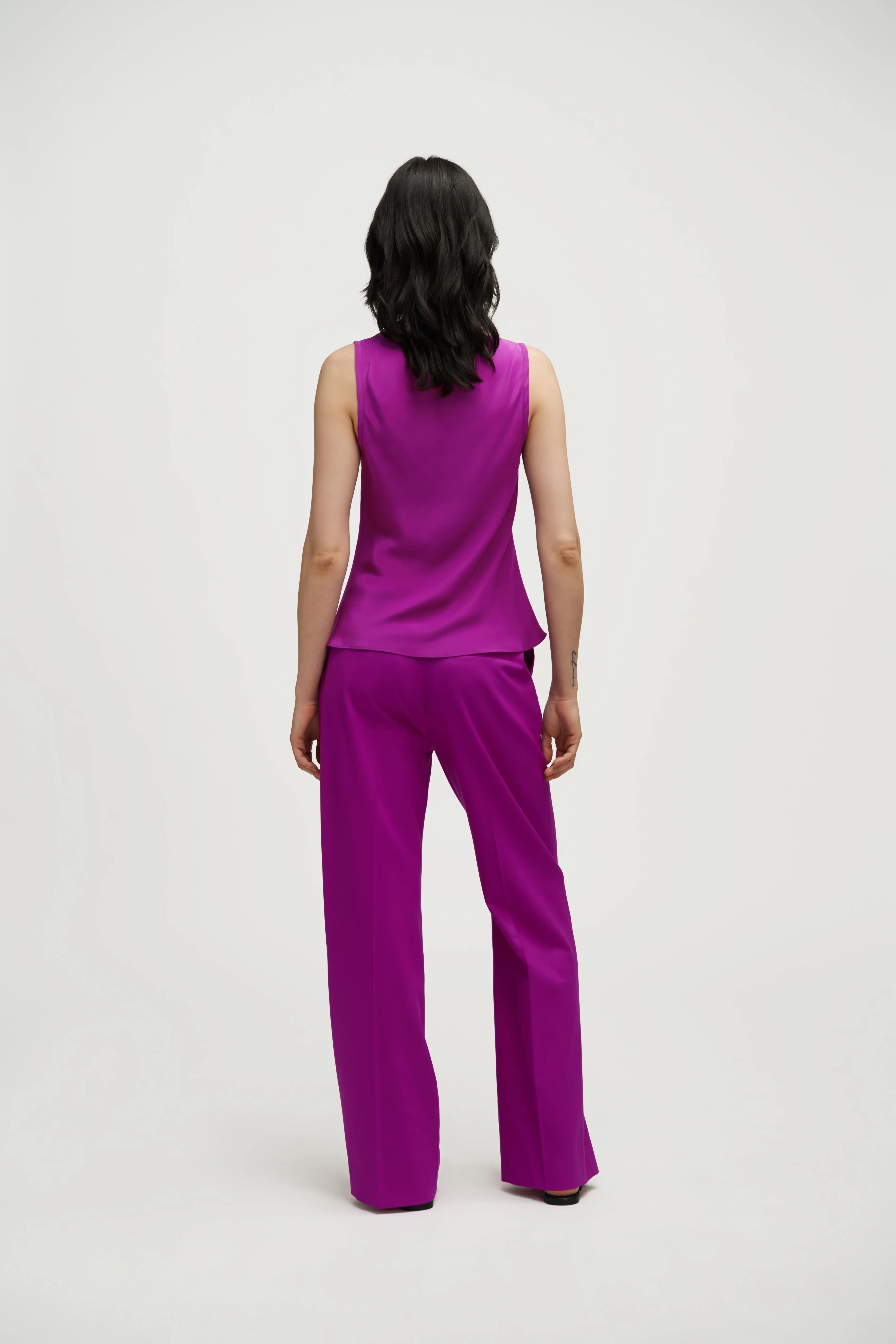 Tank in Silk Charmeuse | Orchid sold by Argent product image thumbnail 4