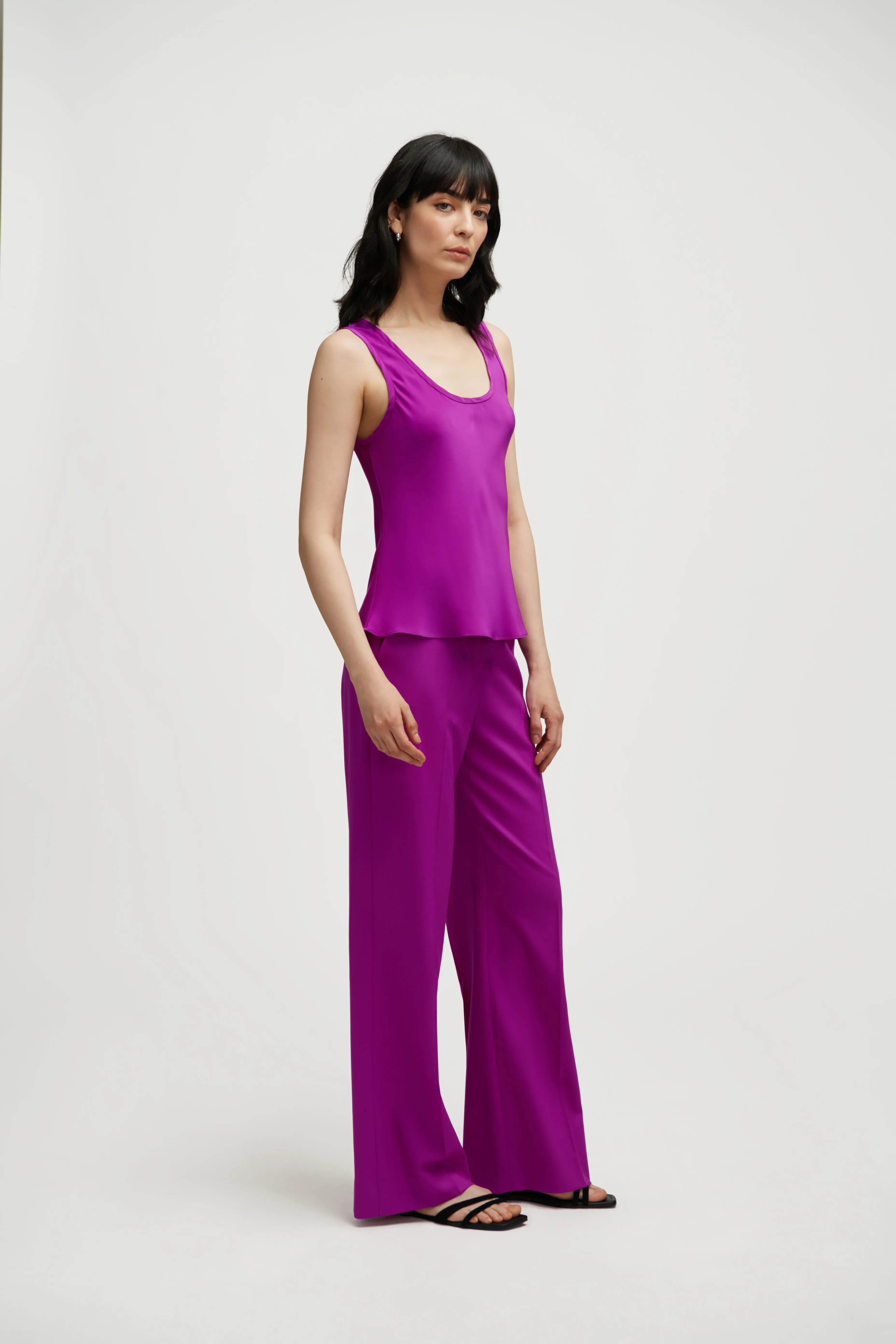 Tank in Silk Charmeuse | Orchid sold by Argent product image thumbnail 3