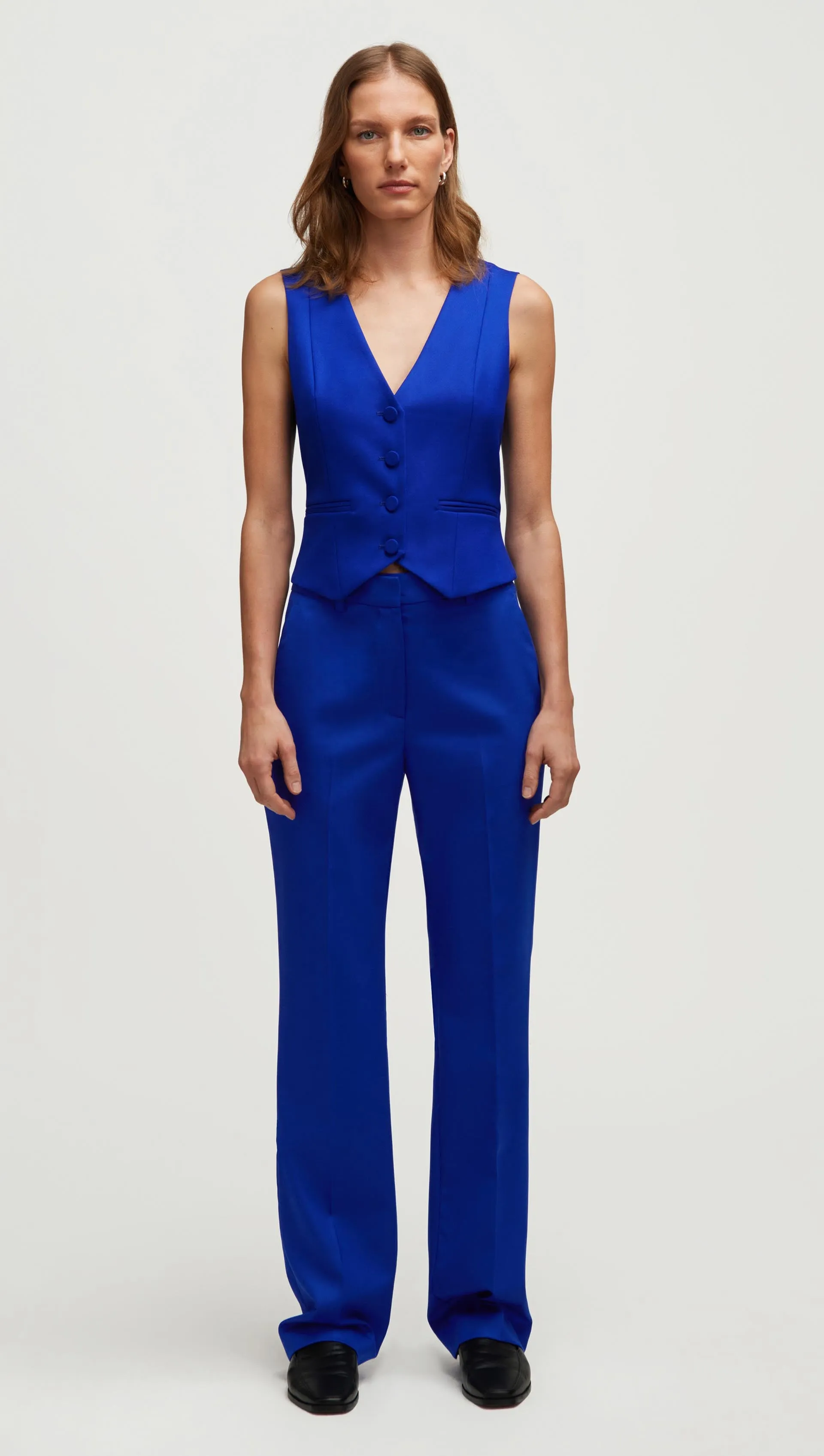 Waistcoat in Seasonless Wool | Lapis sold by Argent product image thumbnail 3