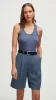 Pleated Shorts in Viscose Linen Twill | Powder Blue sold by Argent