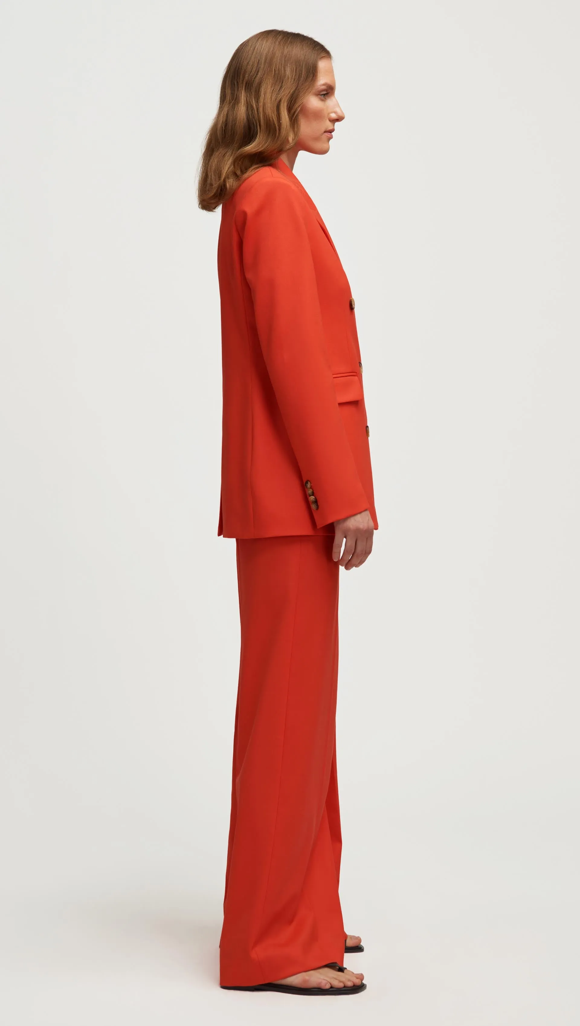 Double-Breasted Blazer in Seasonless Wool | Orange sold by Argent product image thumbnail 4