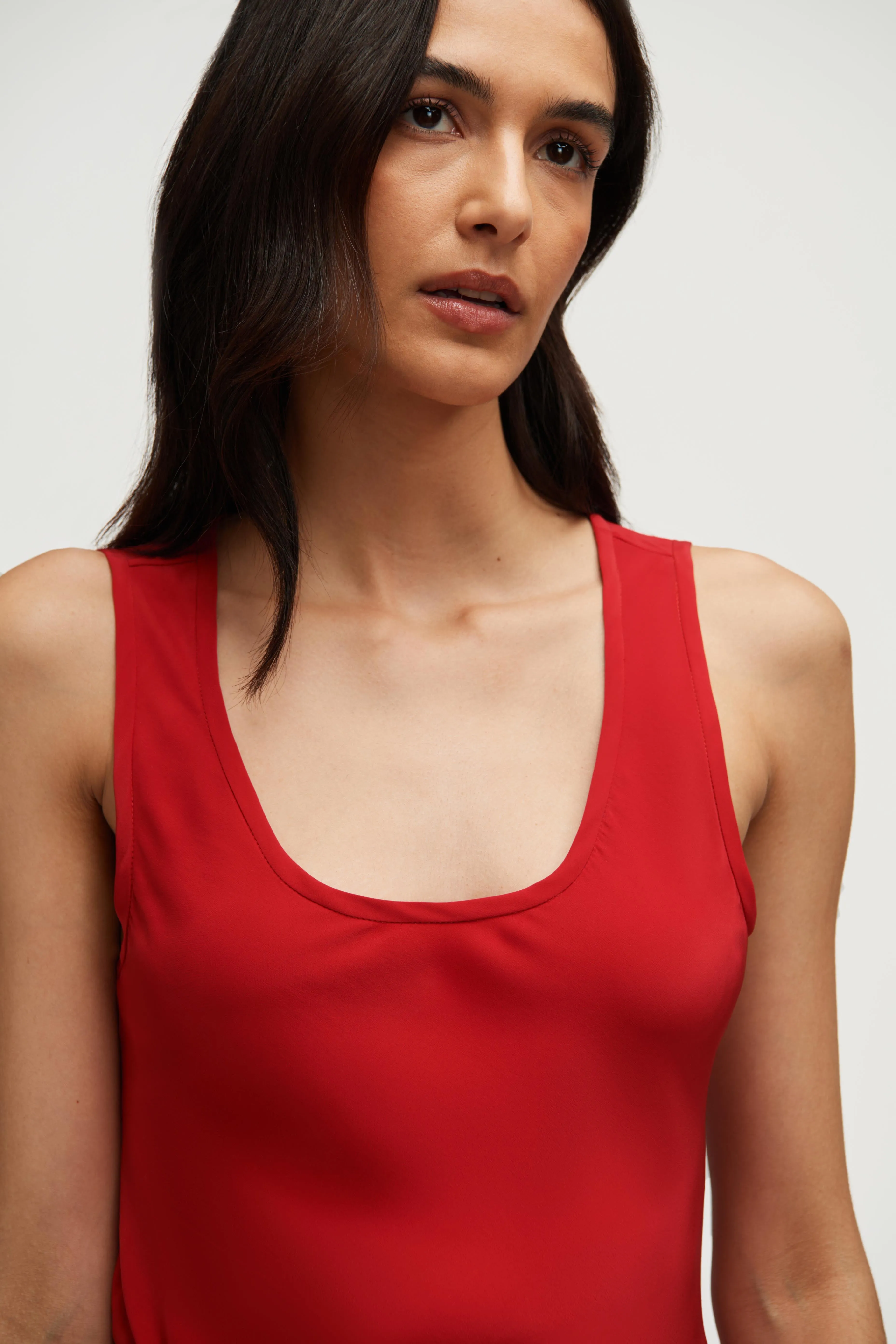 Tank in Silk Charmeuse | Tomato sold by Argent product image thumbnail 5