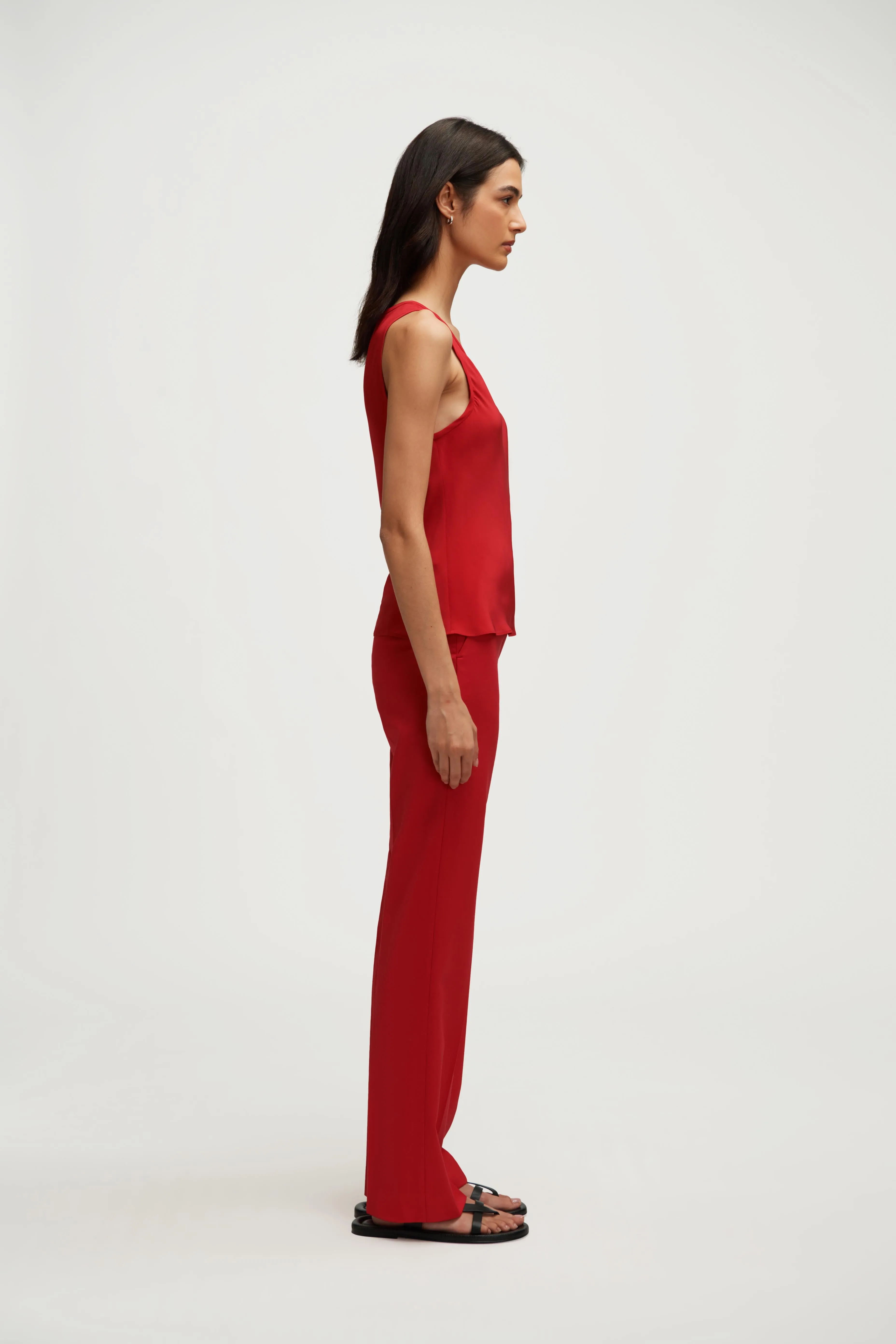 Tank in Silk Charmeuse | Tomato sold by Argent product image thumbnail 4