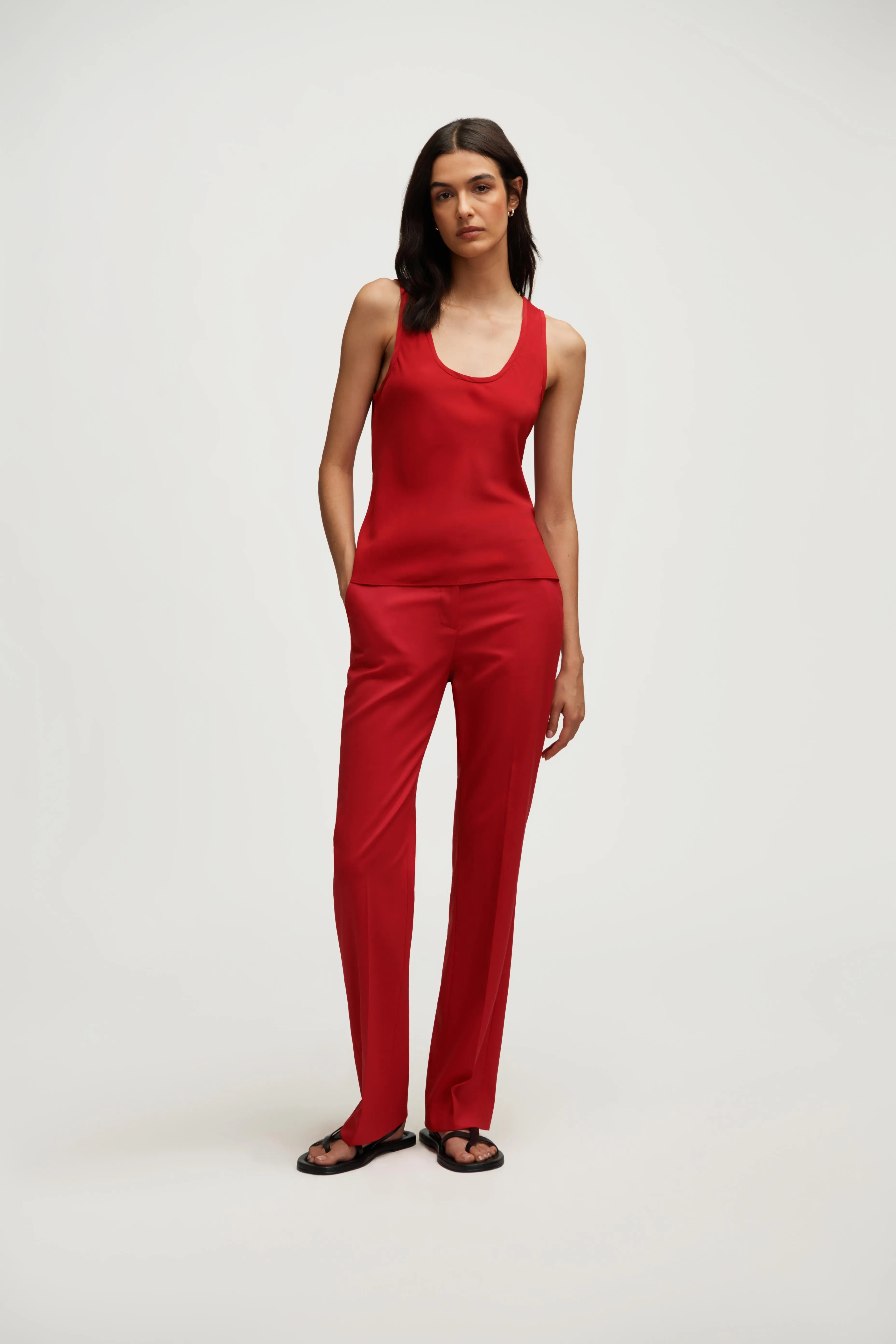 Tank in Silk Charmeuse | Tomato sold by Argent product image thumbnail 2