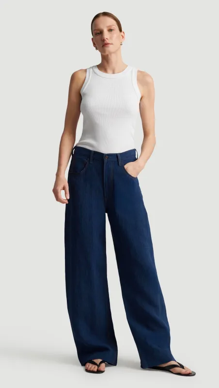 Ayla Baggy in Linen | Denim sold by Argent