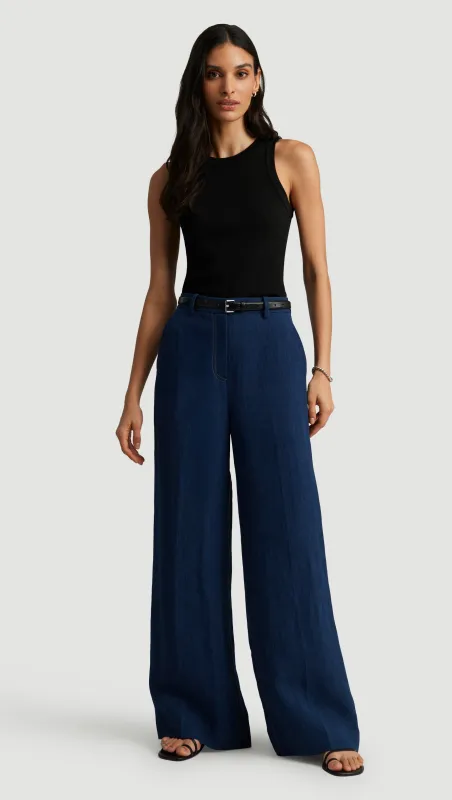 Park Trouser in Linen | Denim sold by Argent