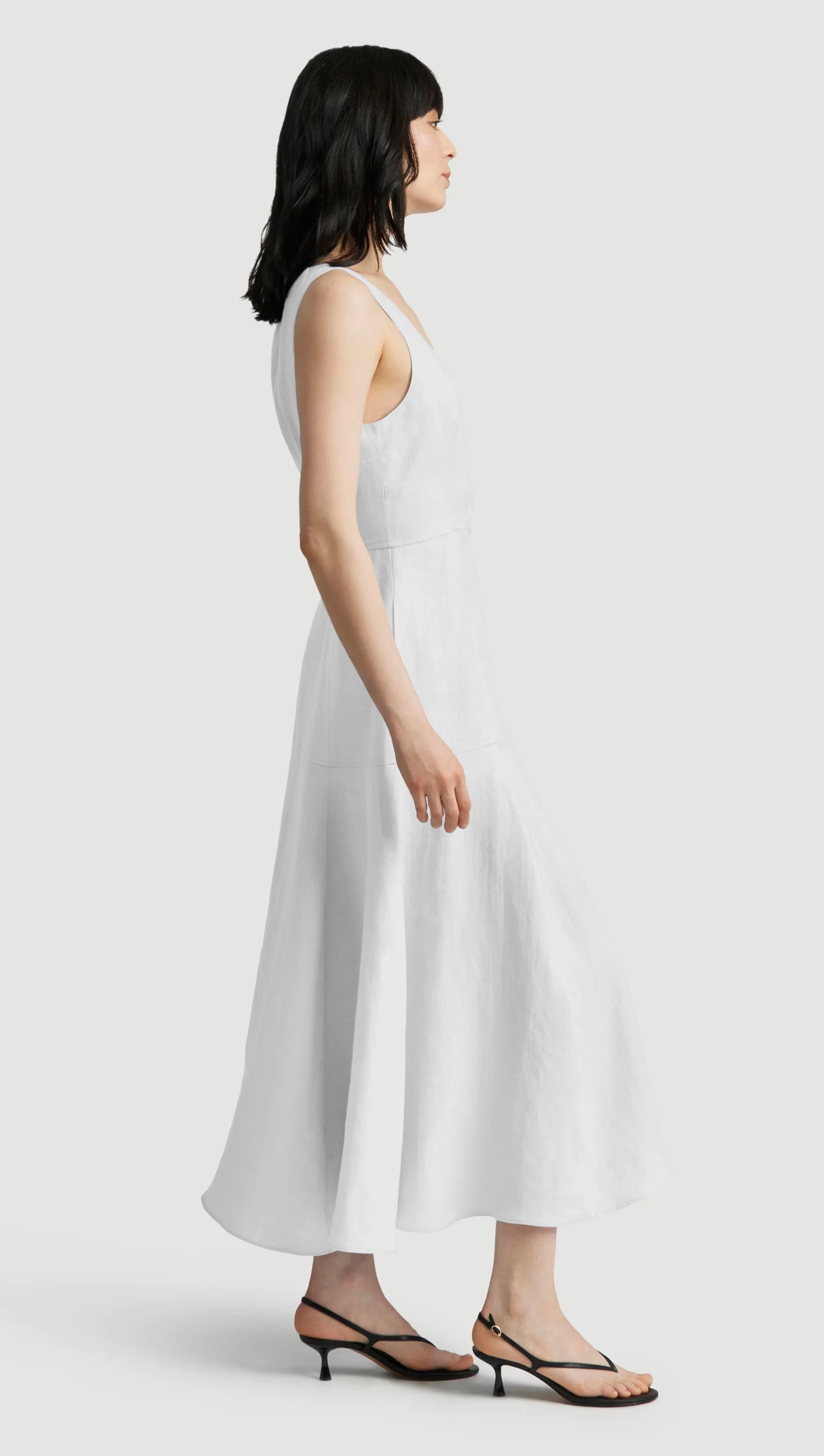 Marcy Dress in Cotton Sateen | White sold by Argent product image thumbnail 3