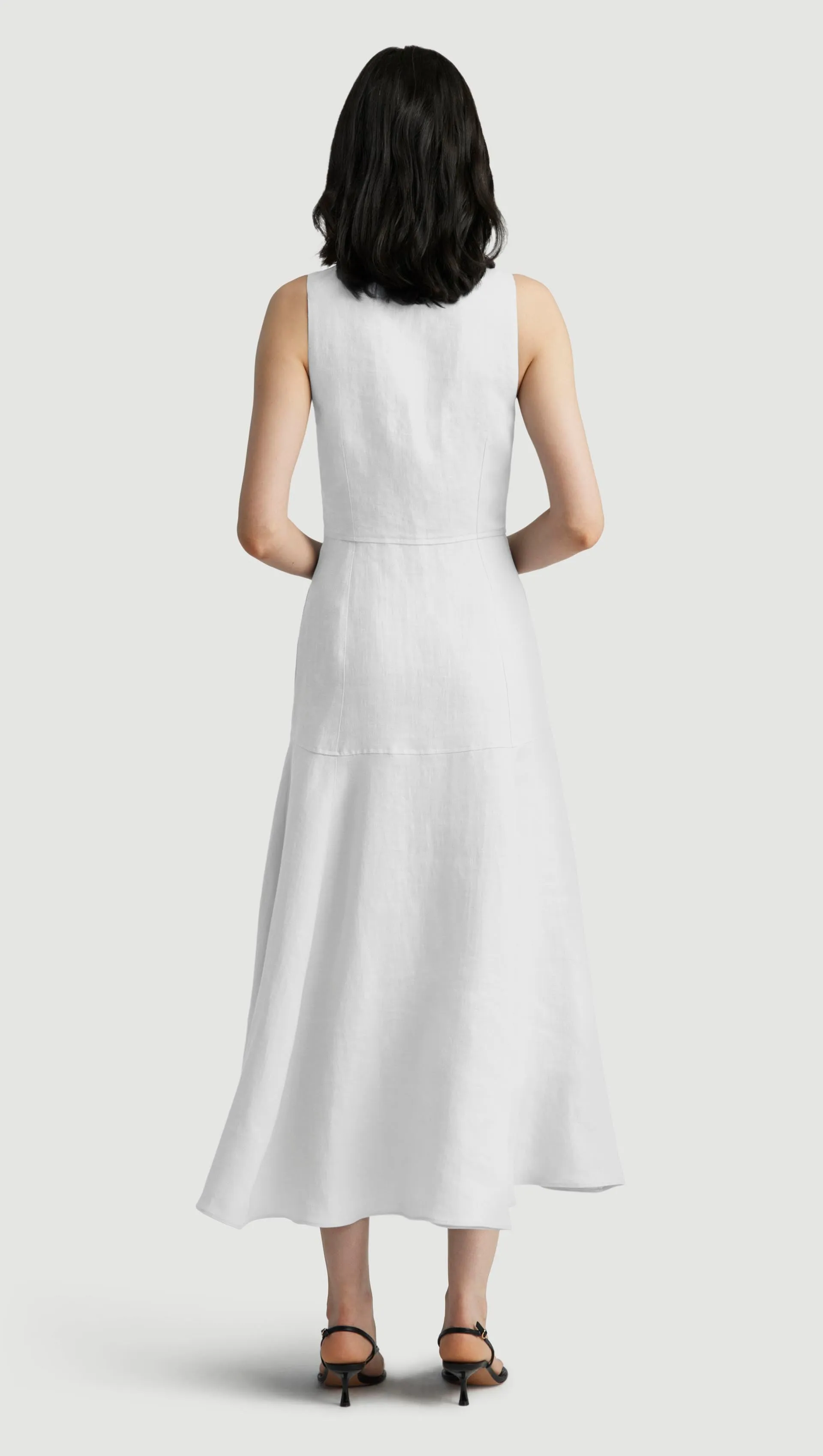 Marcy Dress in Cotton Sateen | White sold by Argent product image thumbnail 4