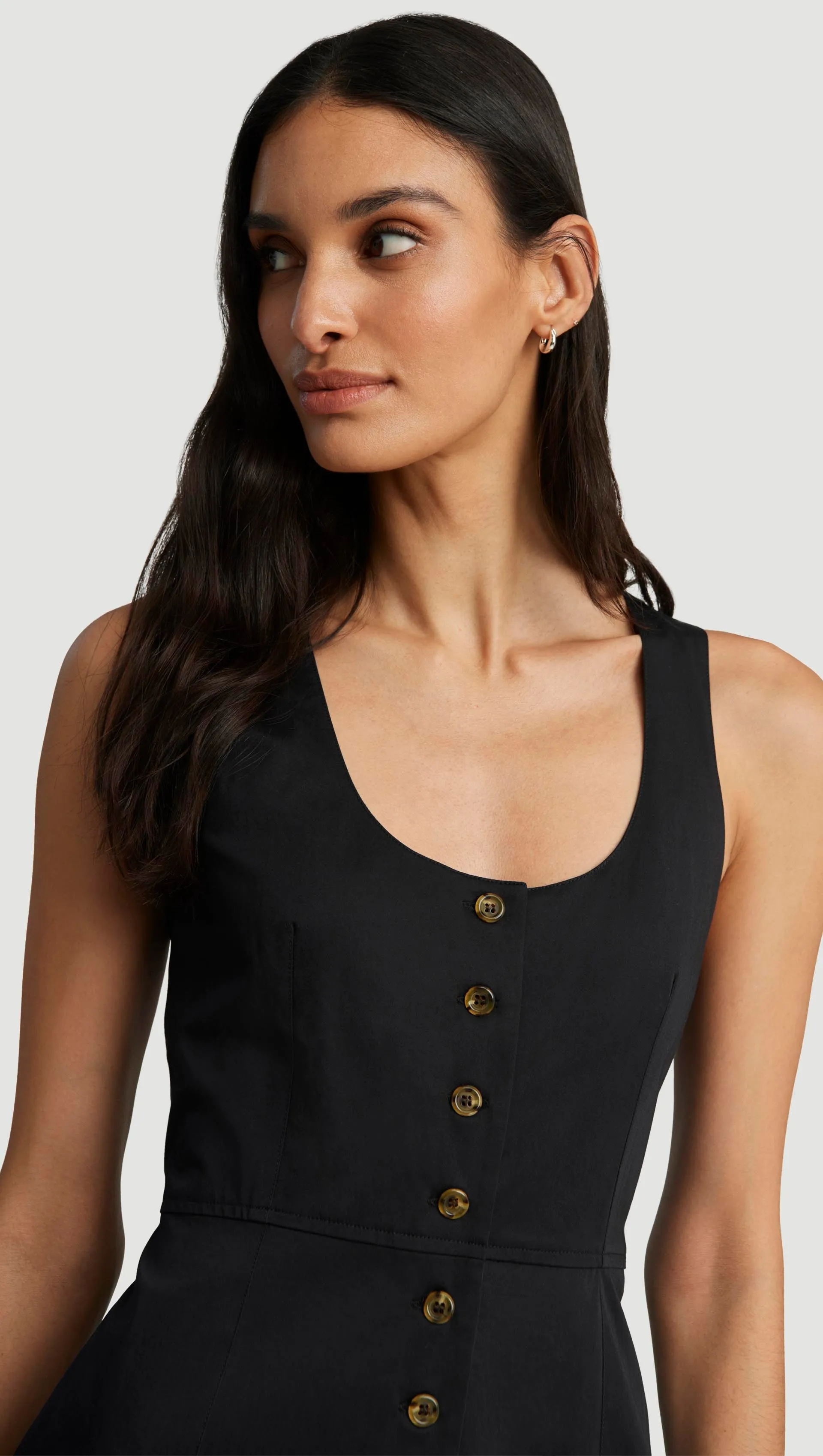 Marcy Dress in Cotton Sateen | Black sold by Argent product image thumbnail 5