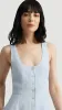 Marcy Dress in Linen Twill | Glacier sold by Argent