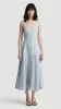 Marcy Dress in Linen Twill | Glacier sold by Argent