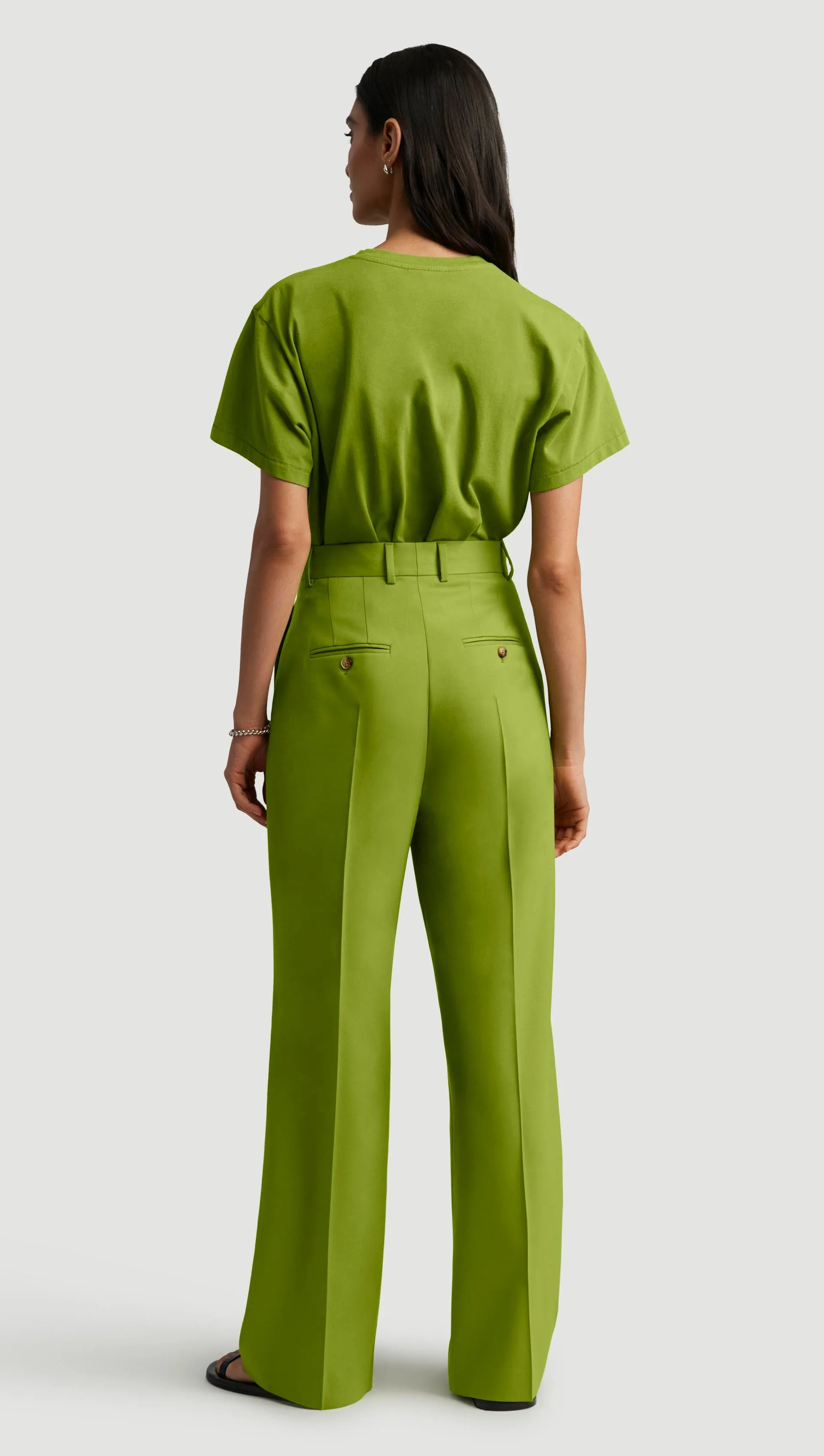 Pleated Trouser in Seasonless Wool | Grass sold by Argent product image thumbnail 4