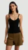 Ribbed Cami in Viscose Polyester | Black sold by Argent
