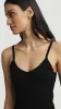 Ribbed Cami in Viscose Polyester | Black sold by Argent