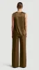 Crewneck Tank in Silk Charmeuse | Mushroom sold by Argent
