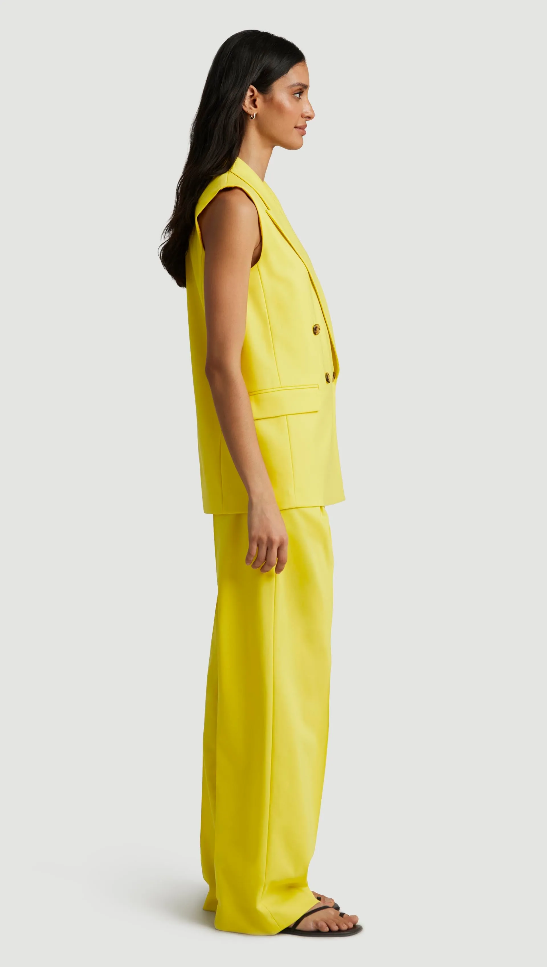 Bowery Vest in Seasonless Wool | Lemon sold by Argent product image thumbnail 4