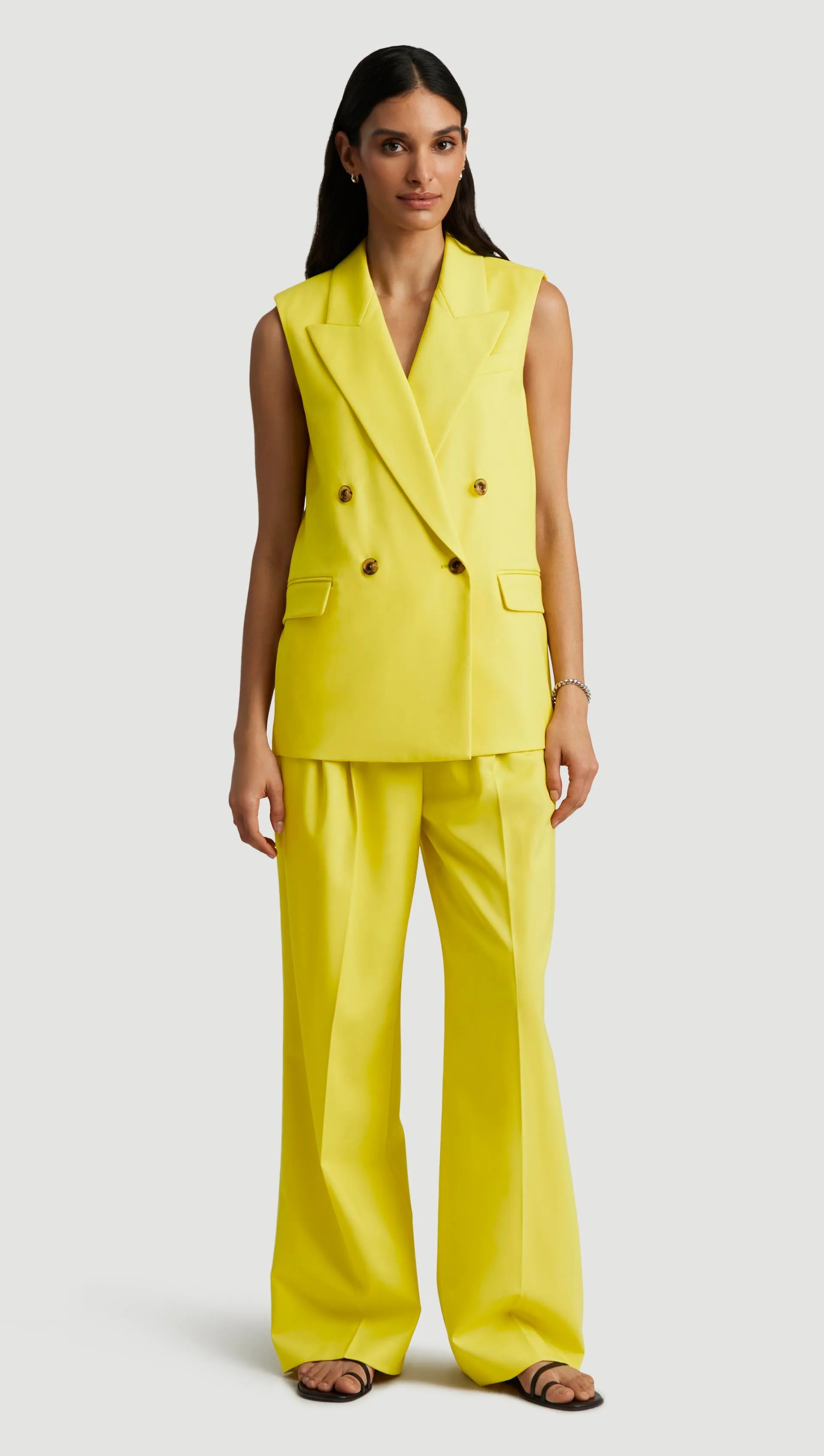 Bowery Vest in Seasonless Wool | Lemon sold by Argent product image thumbnail 3