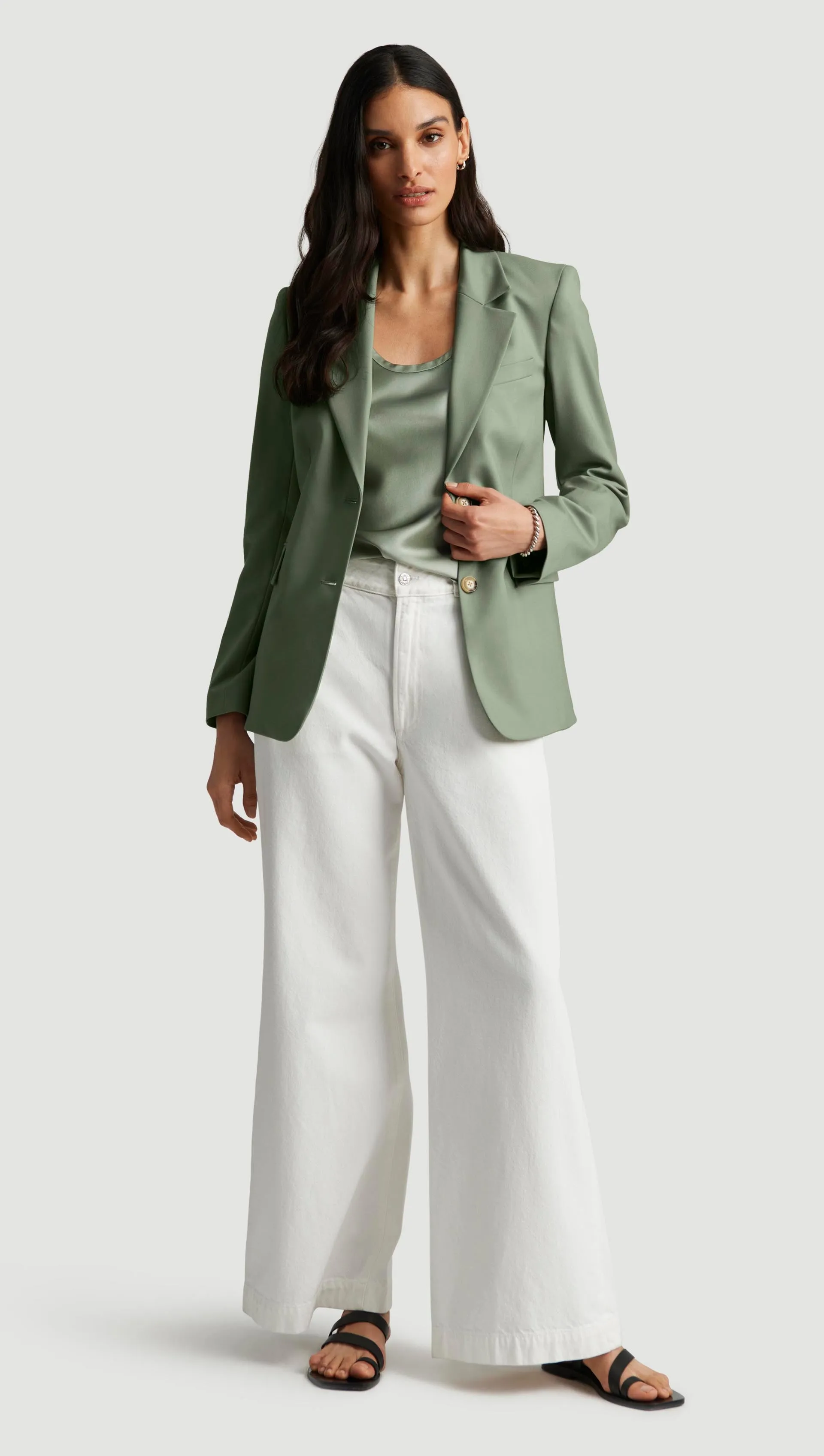 Two-Button Blazer in Seasonless Wool | Pistachio sold by Argent product image thumbnail 2