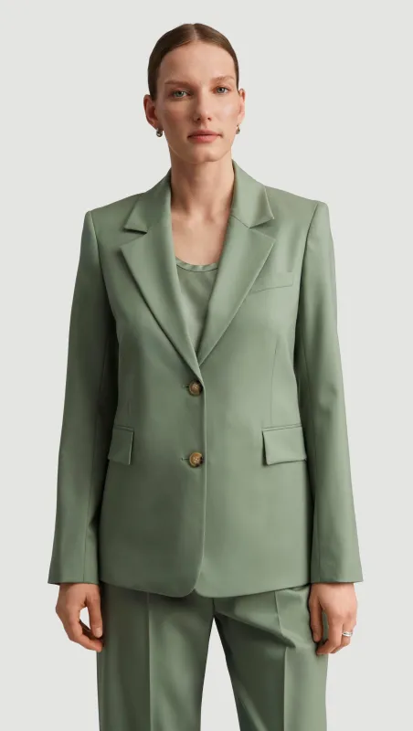 Two-Button Blazer in Seasonless Wool | Pistachio sold by Argent
