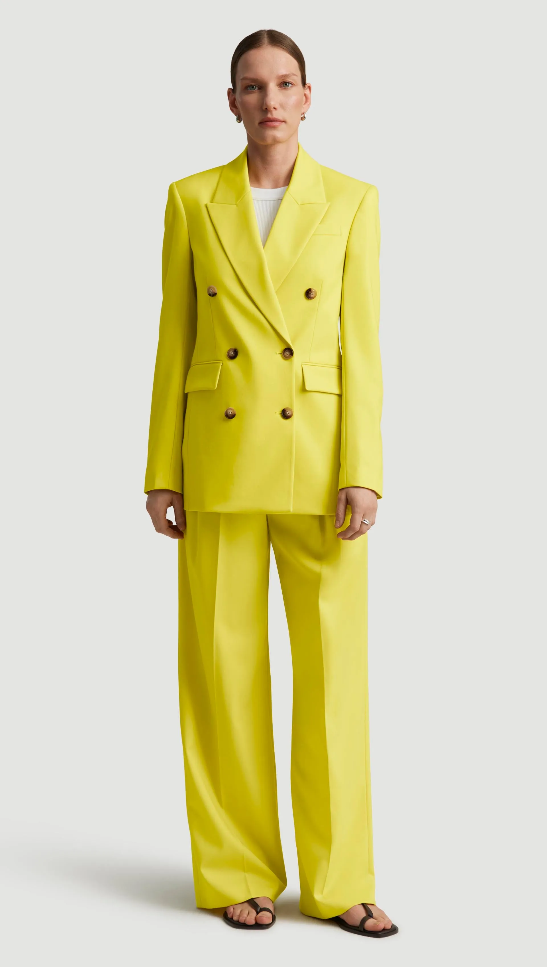 Double-Breasted Blazer in Seasonless Wool | Lemon sold by Argent product image thumbnail 2