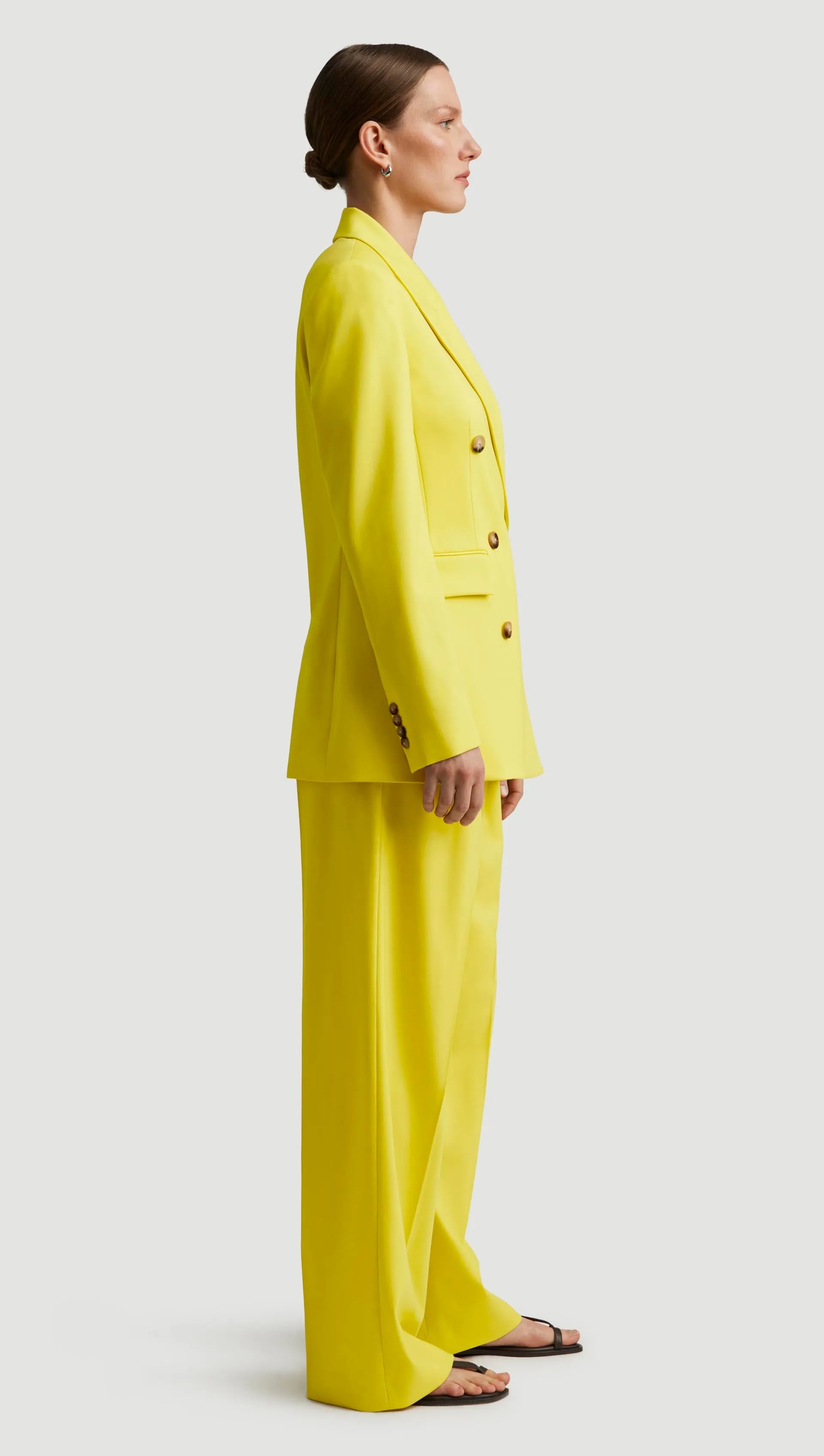 Double-Breasted Blazer in Seasonless Wool | Lemon sold by Argent product image thumbnail 4