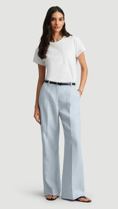 Soho Trouser in Linen Twill | Glacier sold by Argent