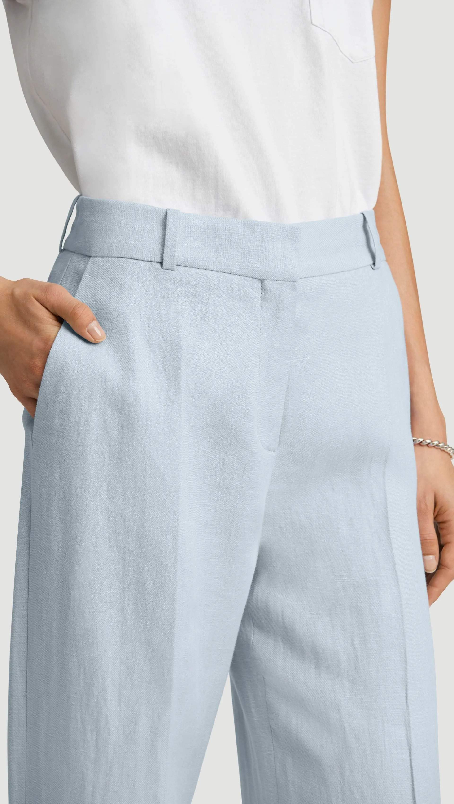 Soho Trouser in Linen Twill | Glacier sold by Argent product image thumbnail 4