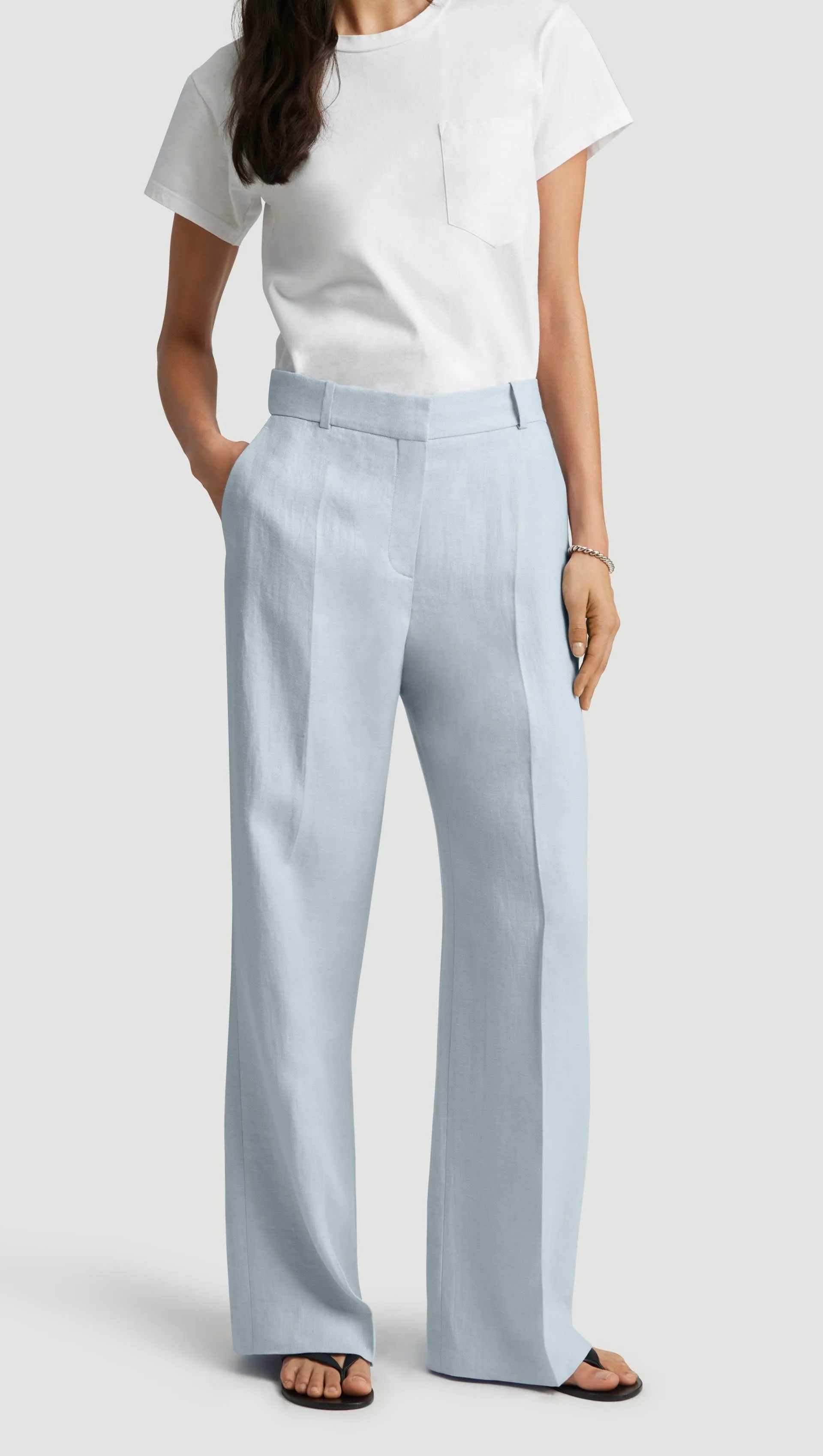 Soho Trouser in Linen Twill | Glacier sold by Argent product image thumbnail 3