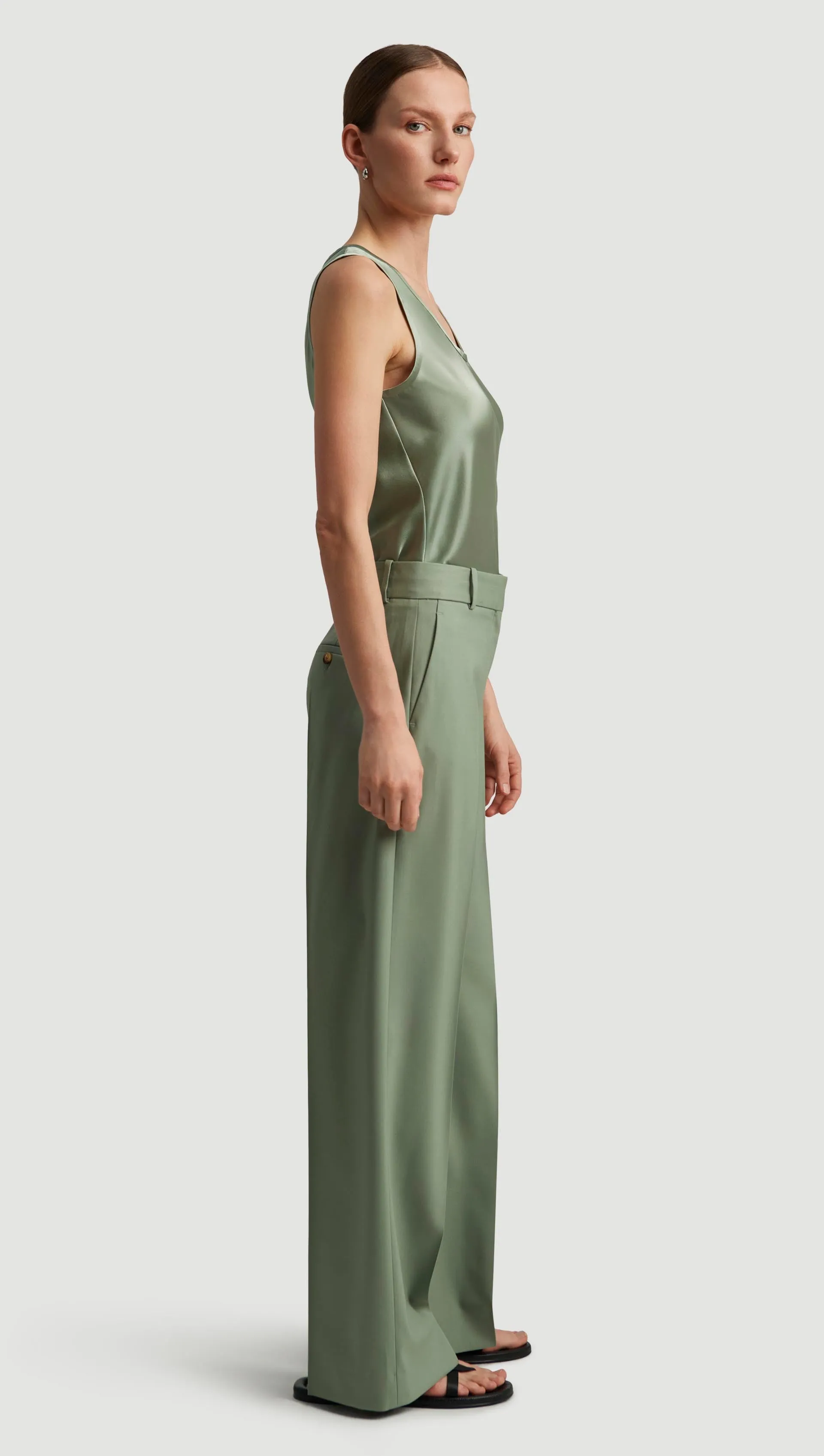 Soho Trouser in Seasonless Wool | Pistachio sold by Argent product image thumbnail 3