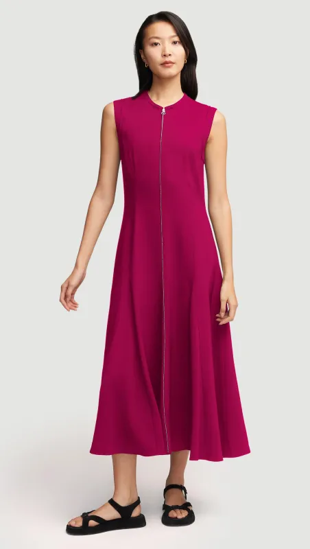 Cornelia Dress in Viscose Linen Twill | Fuchsia sold by Argent