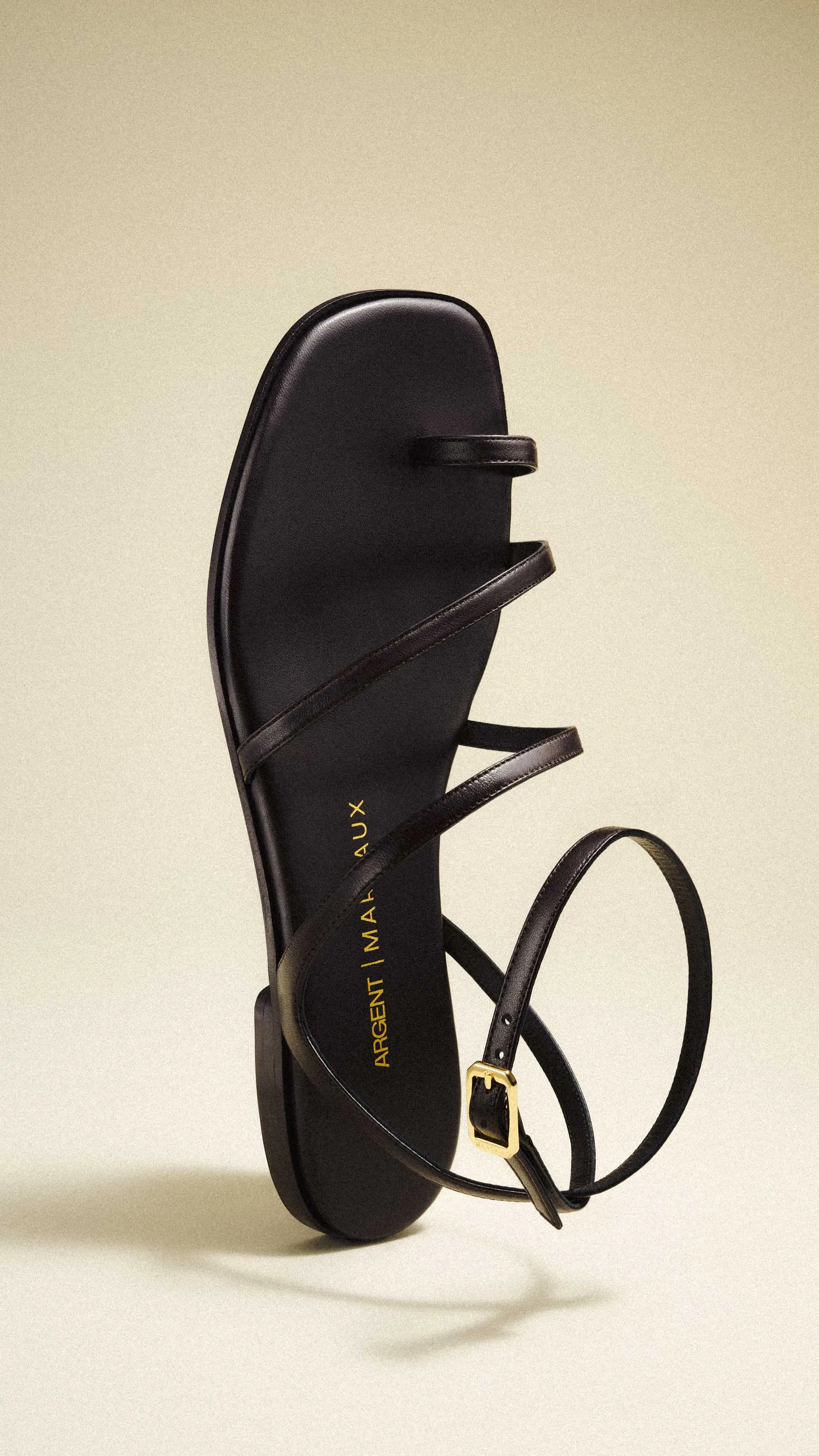 The Positano Sandal in Espresso Nappa sold by Argent