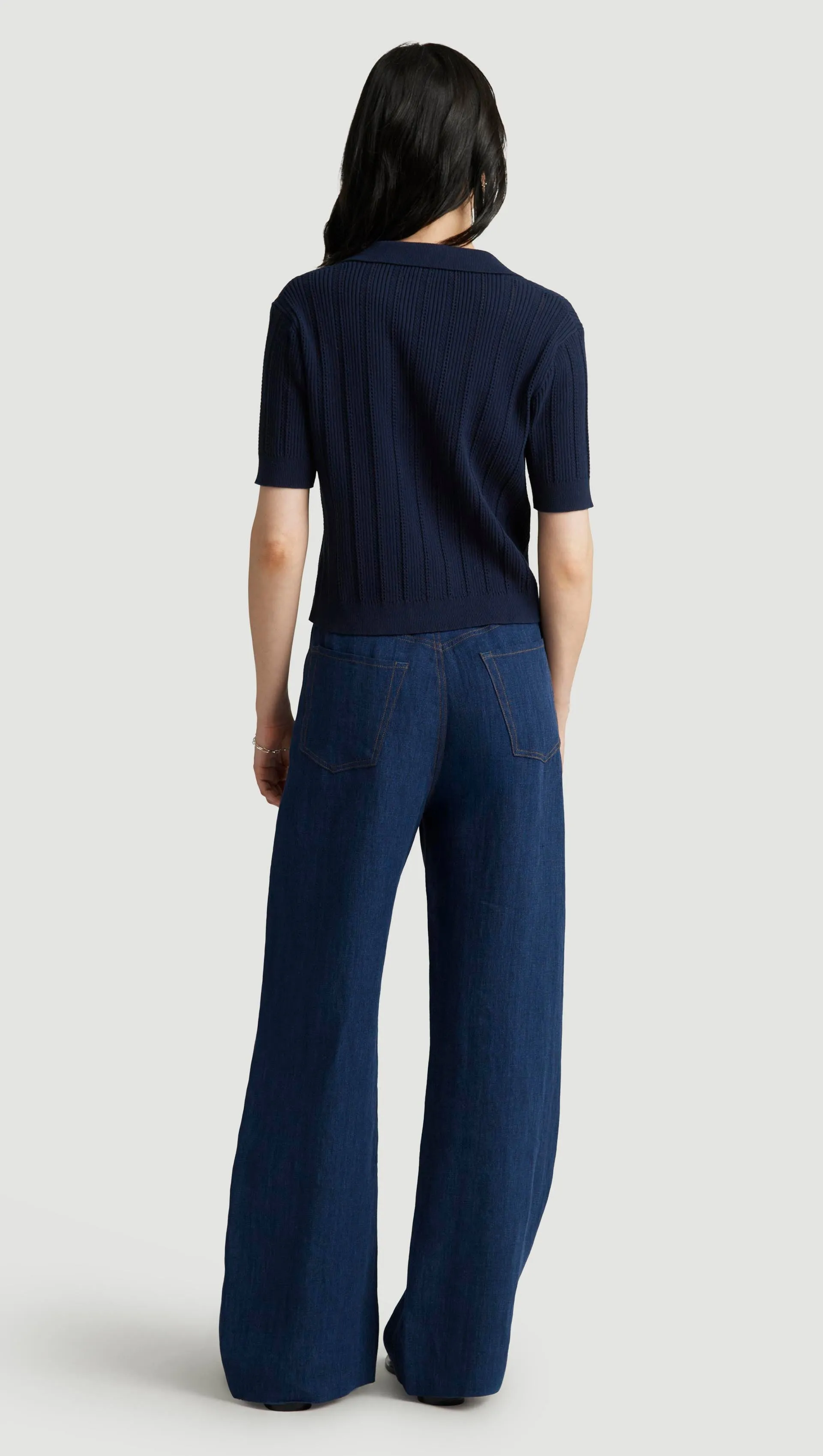 Collared Pocket Knit in Cotton | Midnight sold by Argent product image thumbnail 5