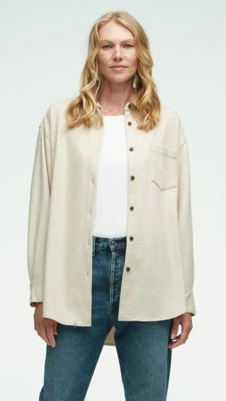 Oversized Shirt in Wool Jersey | Oat sold by Argent