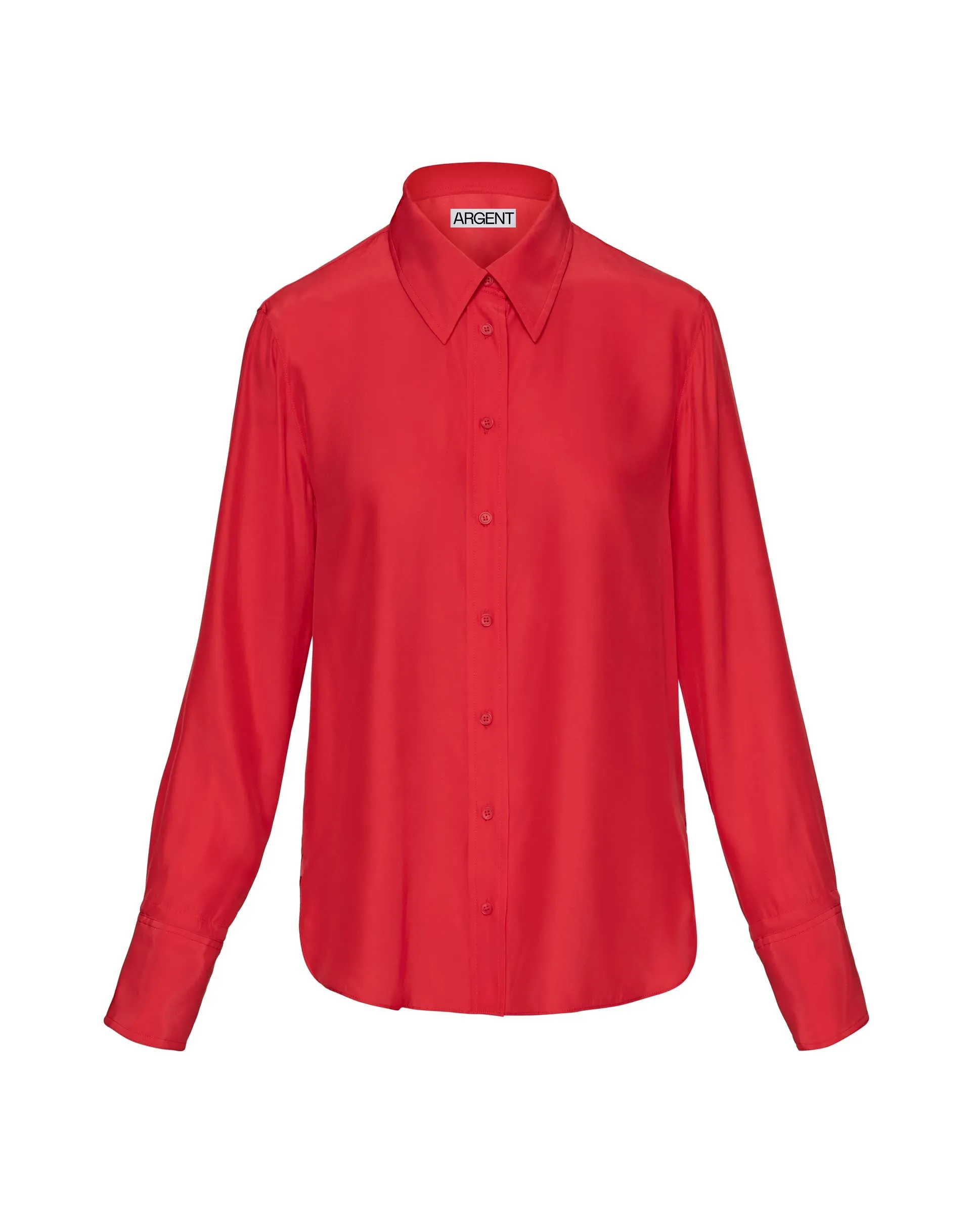 Slim Blouse in Matte-side Silk Charmeuse | Scarlet sold by Argent product image thumbnail 5